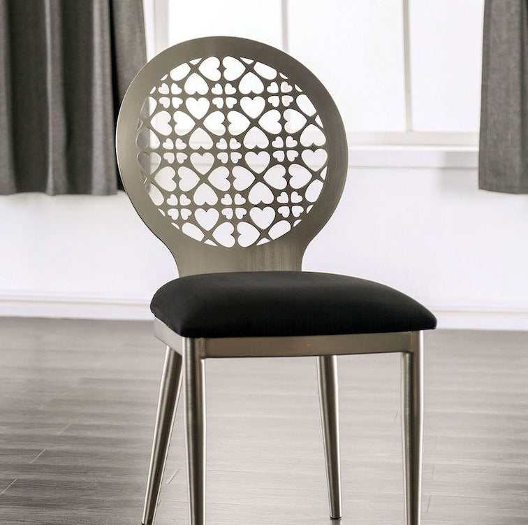 Abner Silver & Black Dining Chair (Set of 2) - Image 3