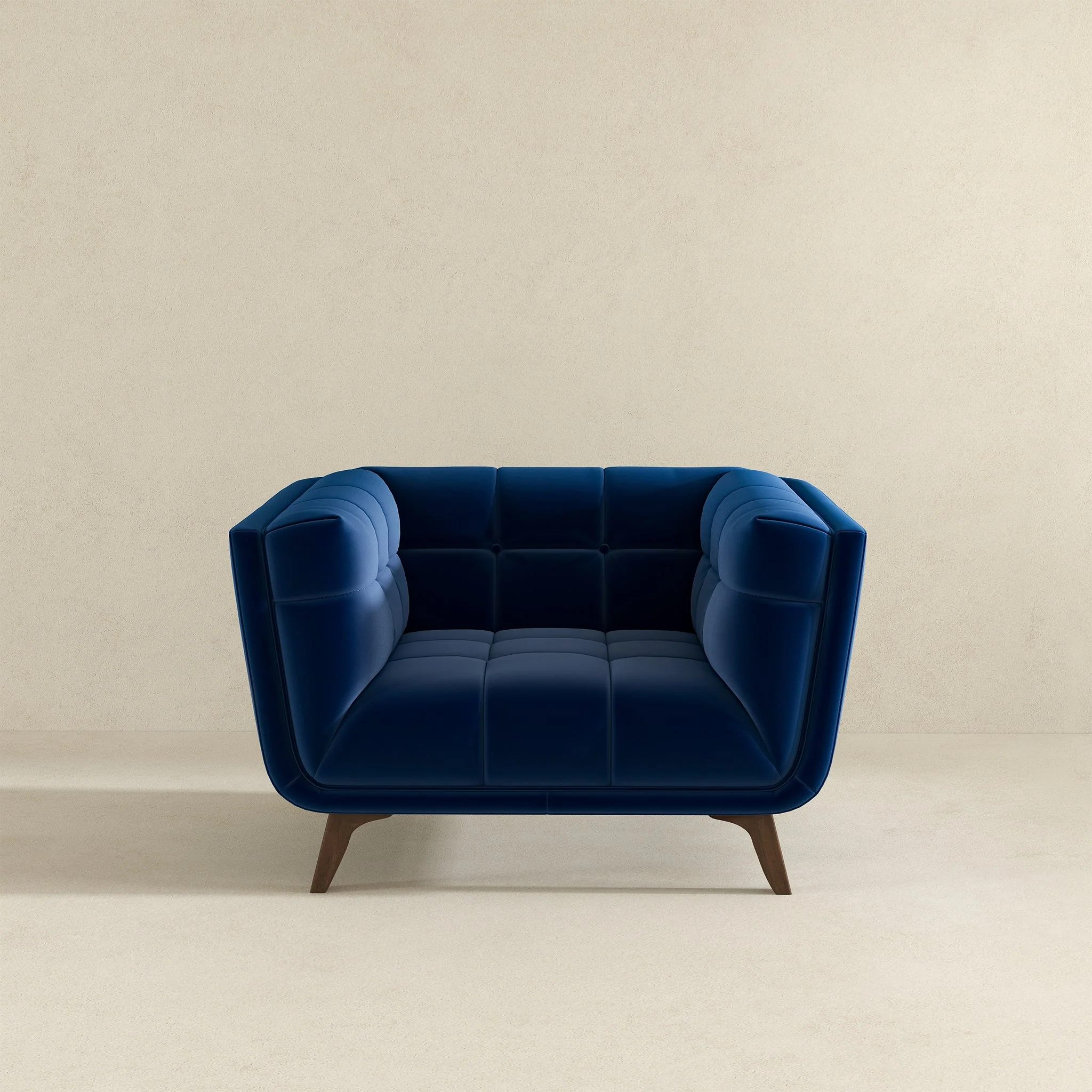 Addison Dark Blue Velvet Lounge Chair - Image 4