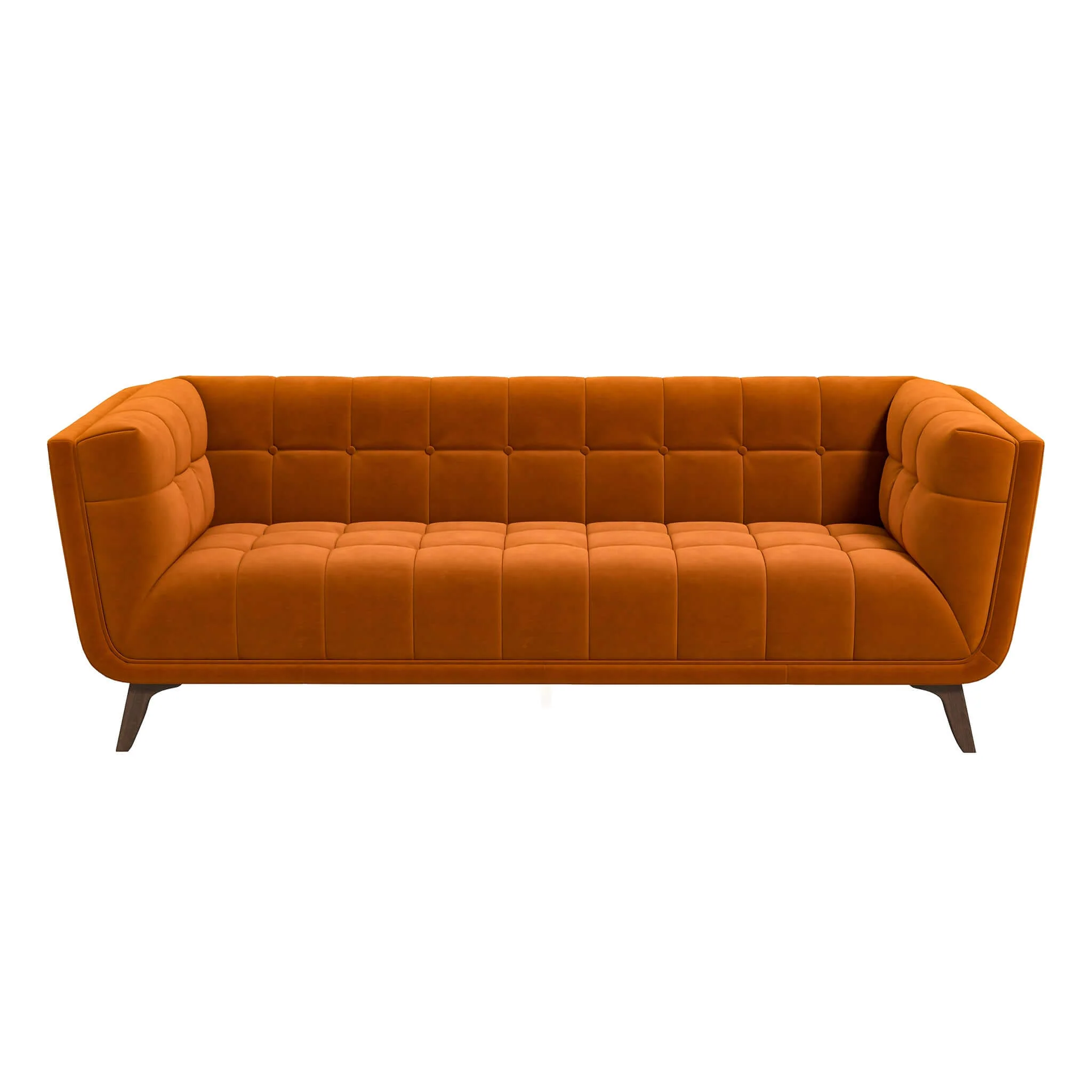 Addison Large Burnt-Orange Velvet Sofa - Image 6