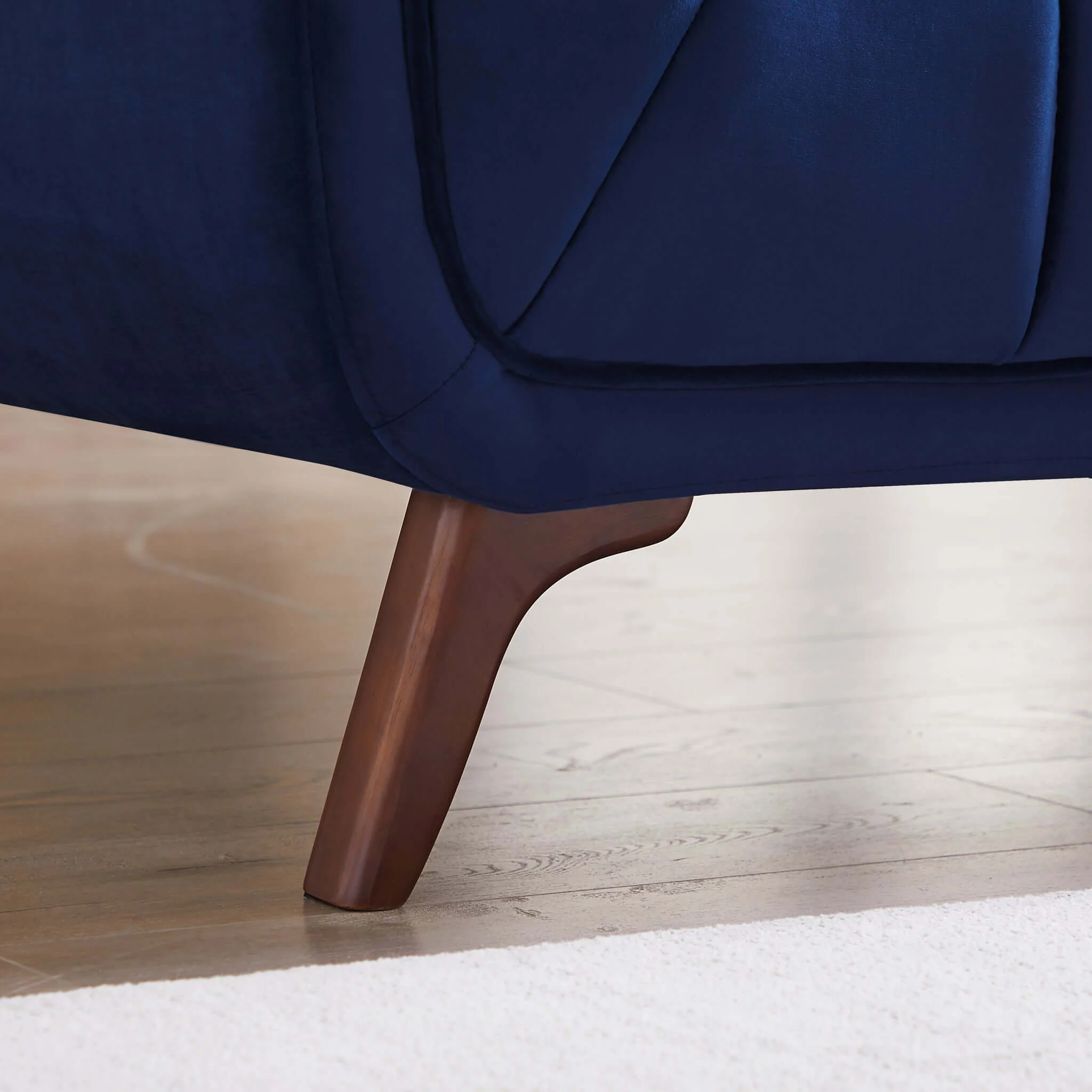 Addison Large Navy-Blue Velvet Sofa - Image 4