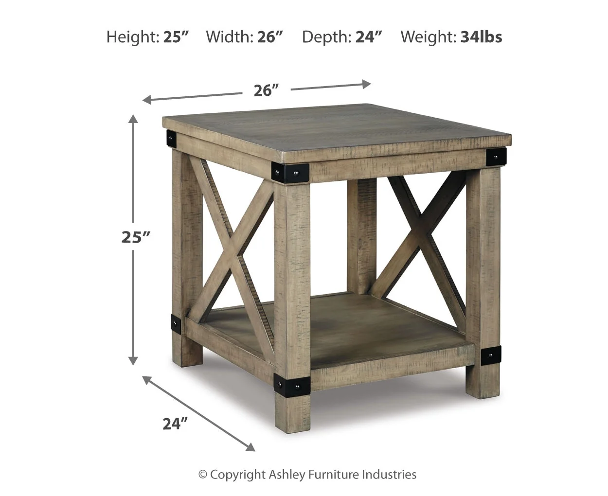 Aldwin Rectangular End Table - Image 4