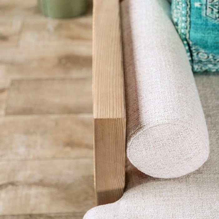 Alesund Beige & Light Oak Sofa - Image 2