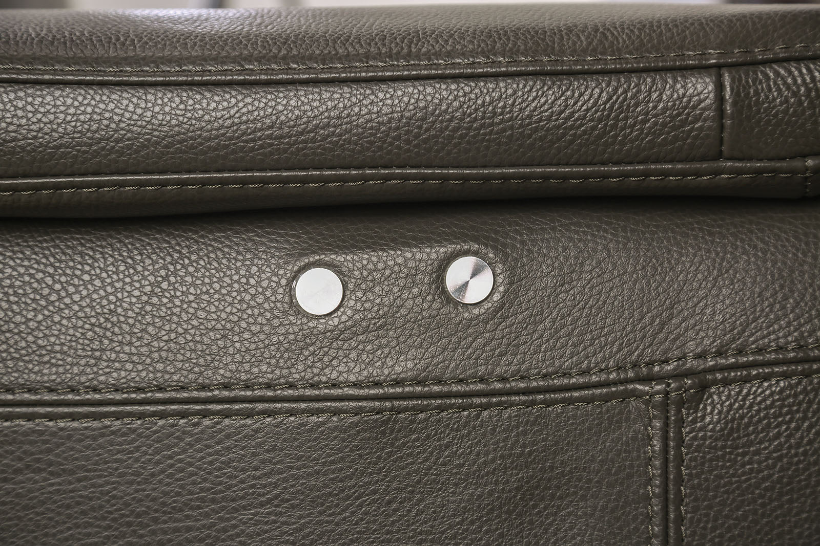 Altamura Gray Real Italian Leather Power Loveseat - Image 2