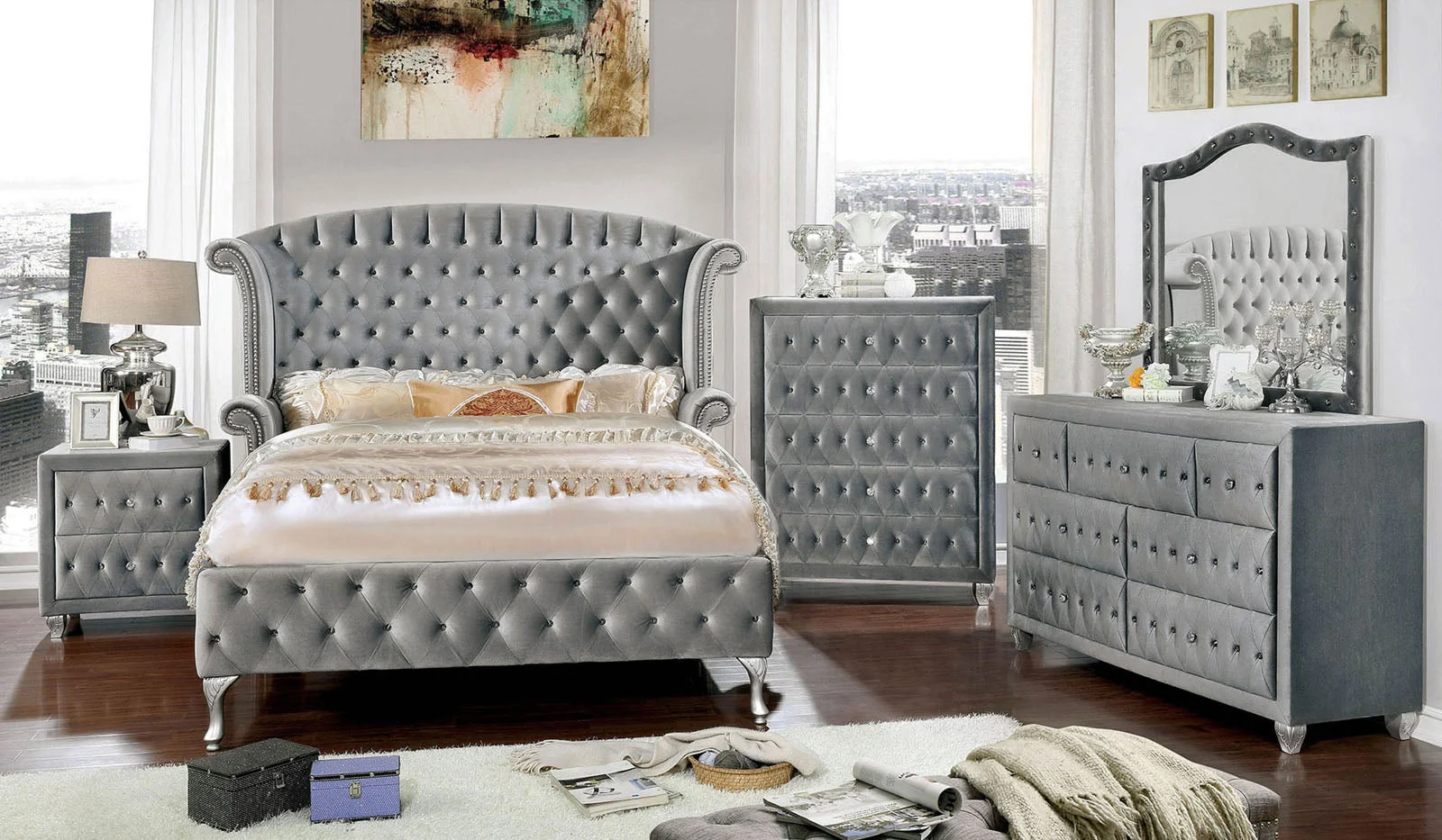 Alzire Gray Dresser - Image 3