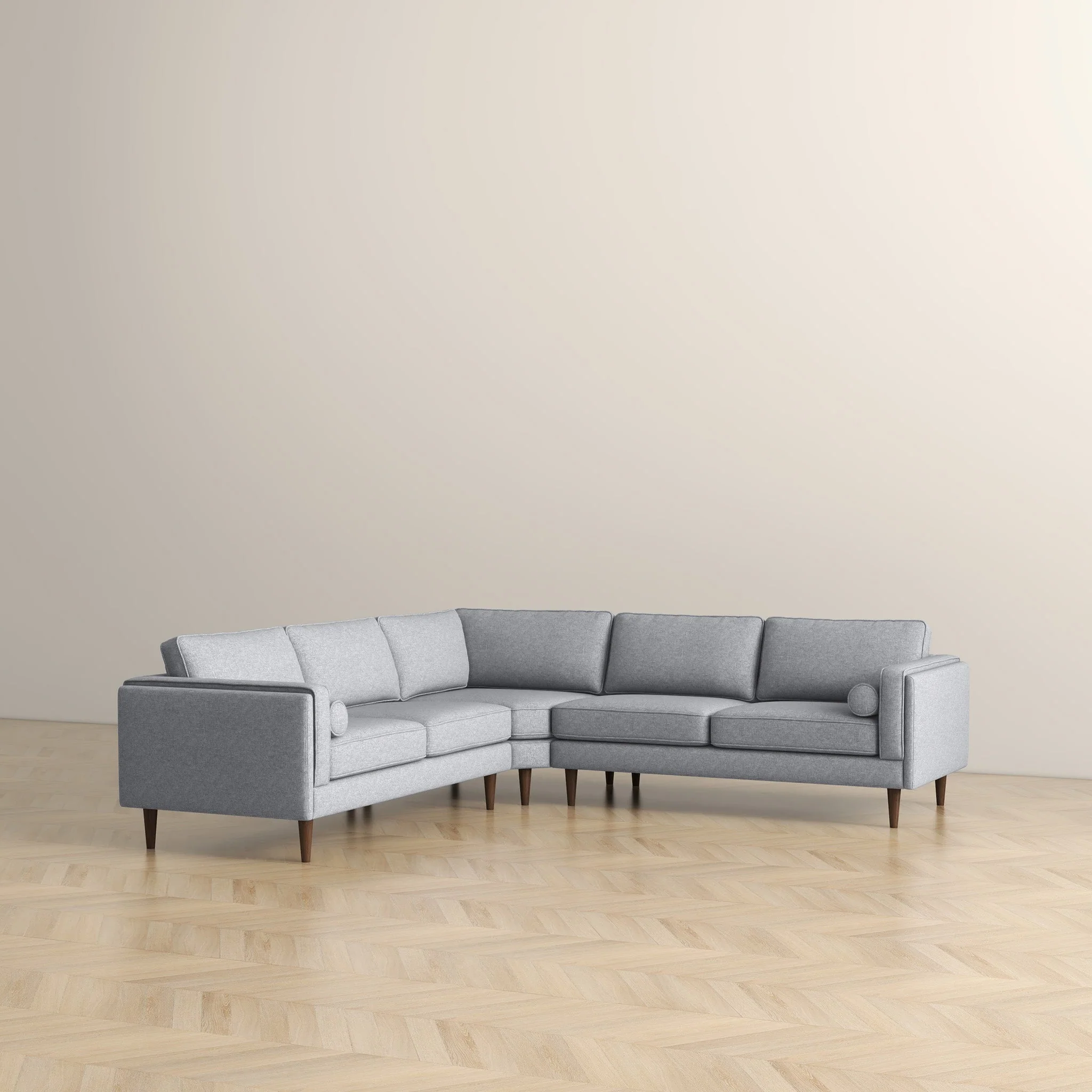 Amber Light Grey Corner Sectional Sofa - Image 2
