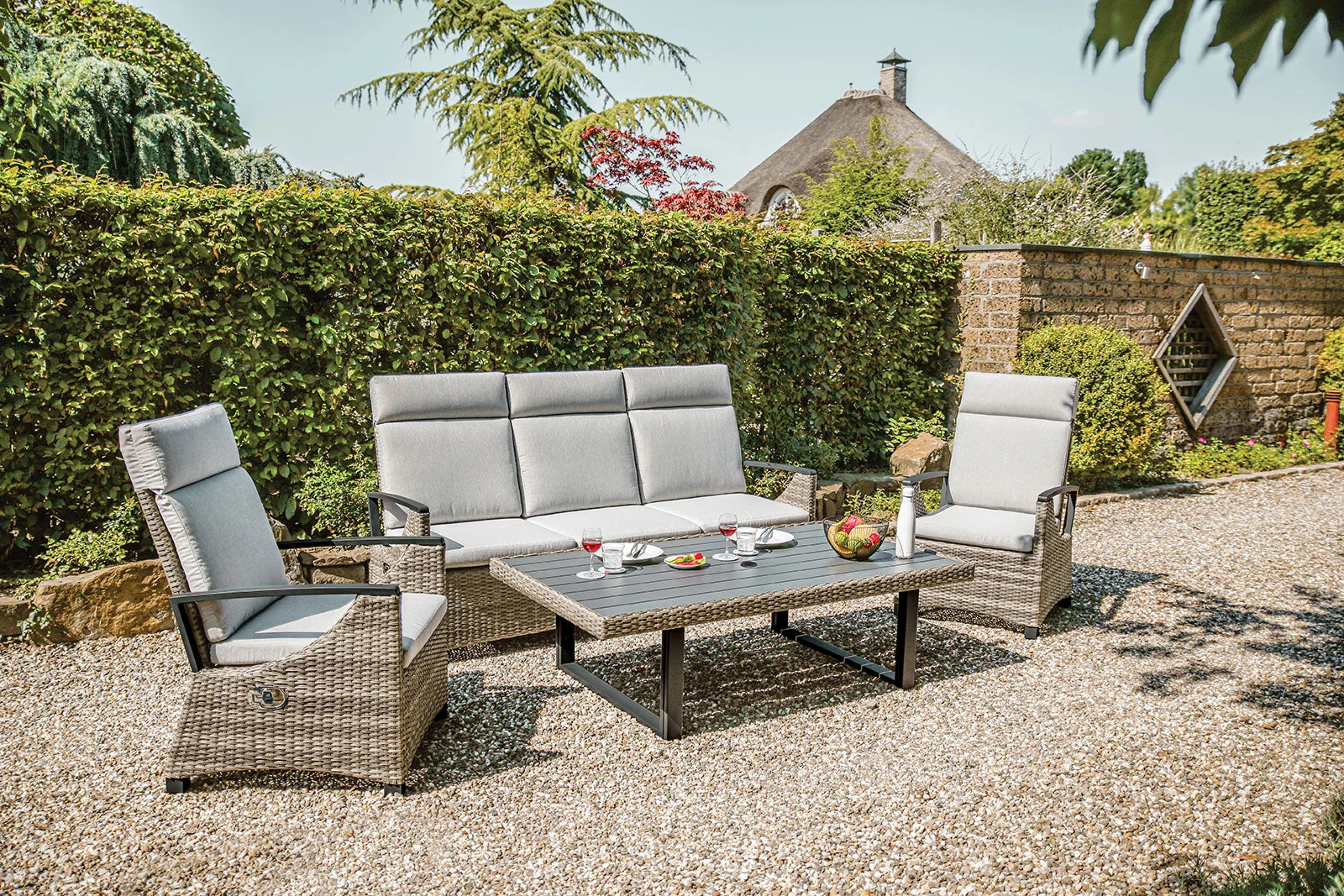 Antigua Gun Metal/Brown/Gray 6 Piece Patio Set - Image 2