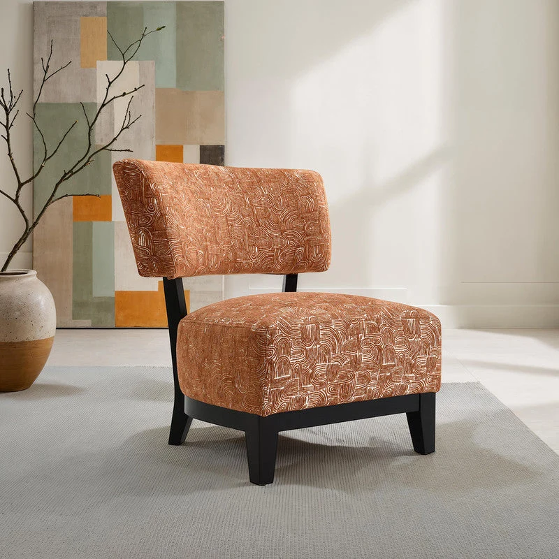 Aveni Rustic Orange Accent Chair - Image 2