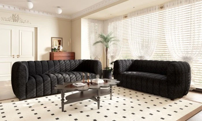 Aversa Black Sofa - Image 2