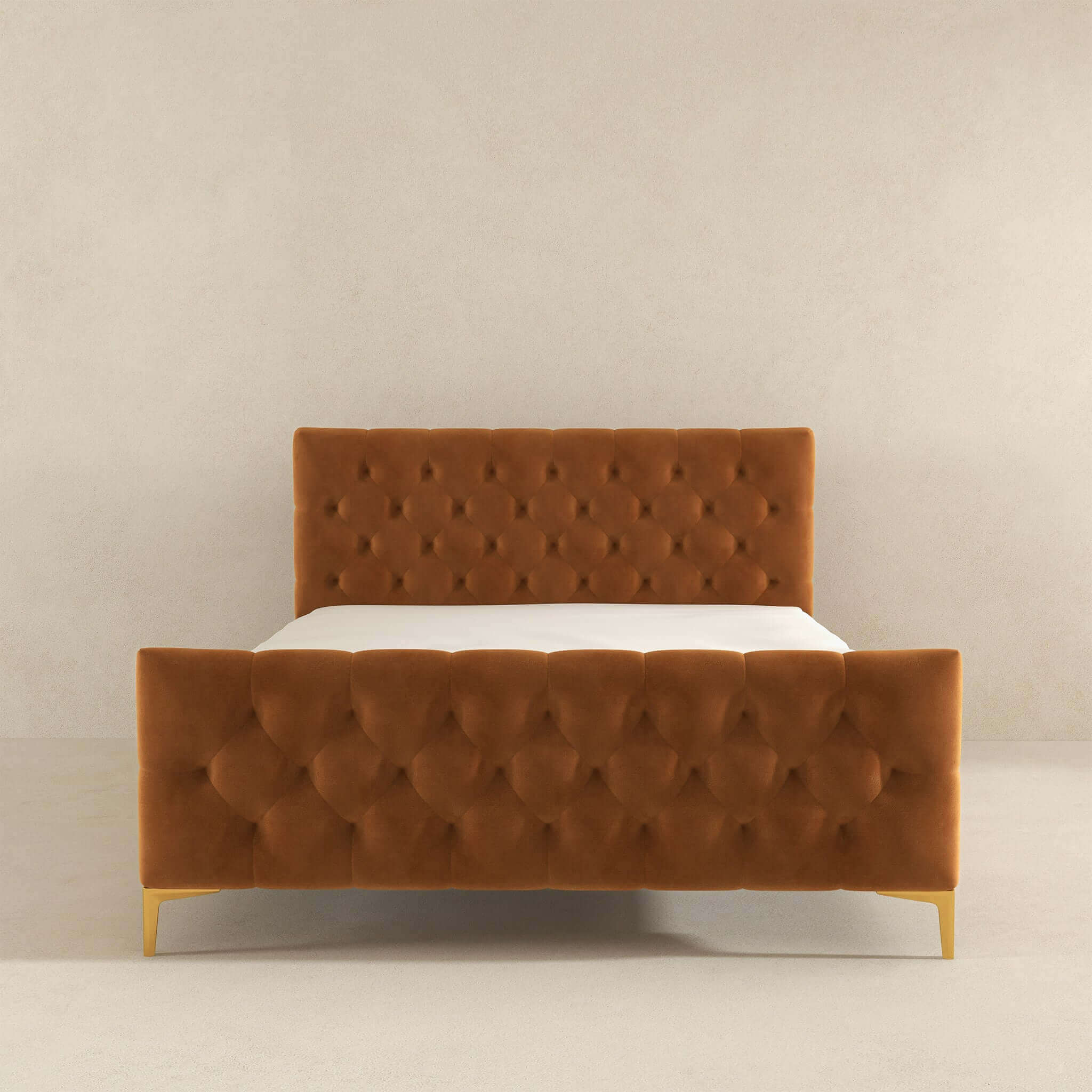 Bailey Cognac Velvet King Bed - Image 5
