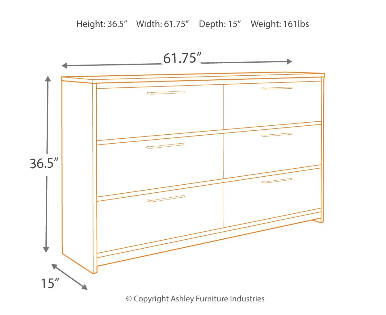 Baystorm Six Drawer Dresser - Image 15