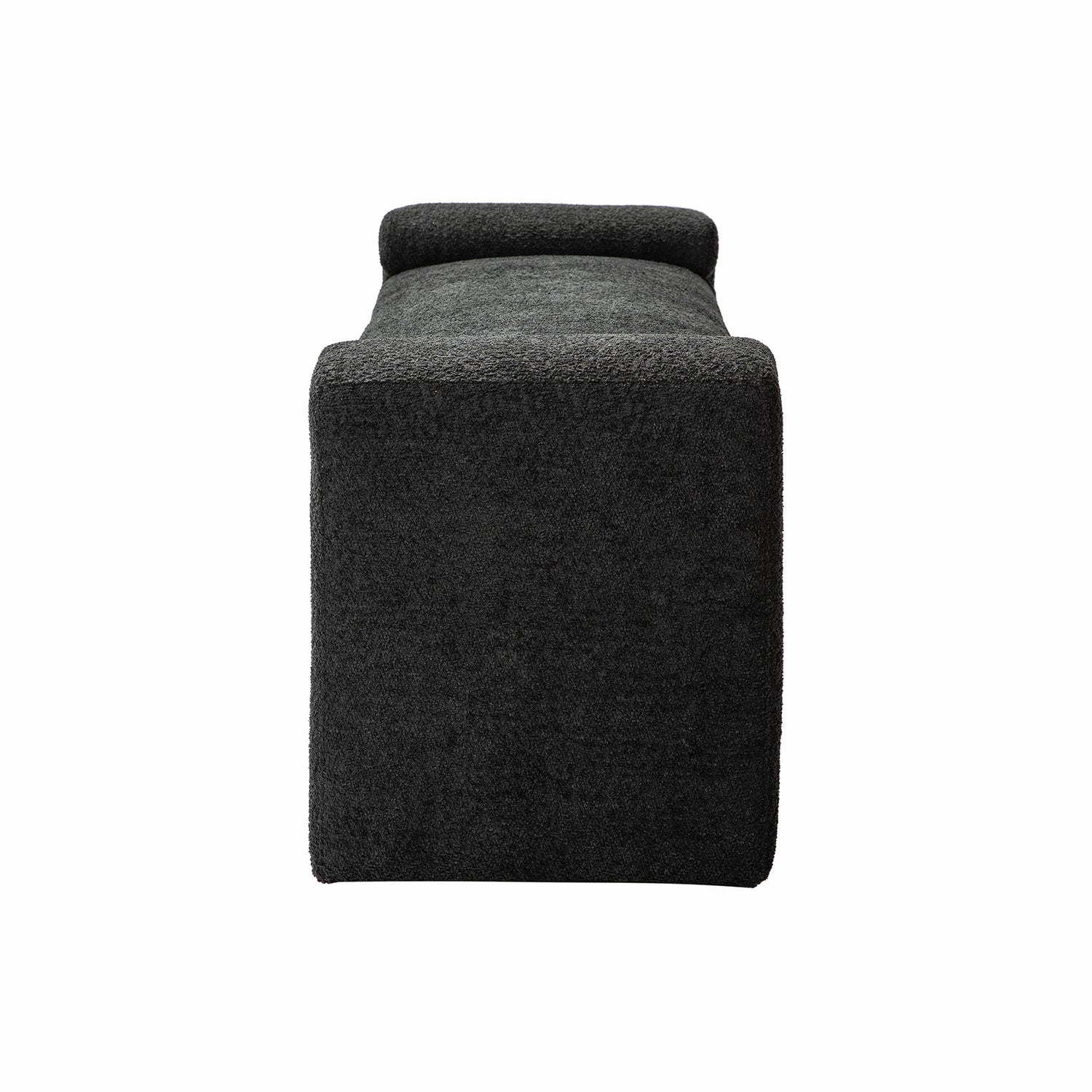 Severin Upholstered Bench in Black - Image 3