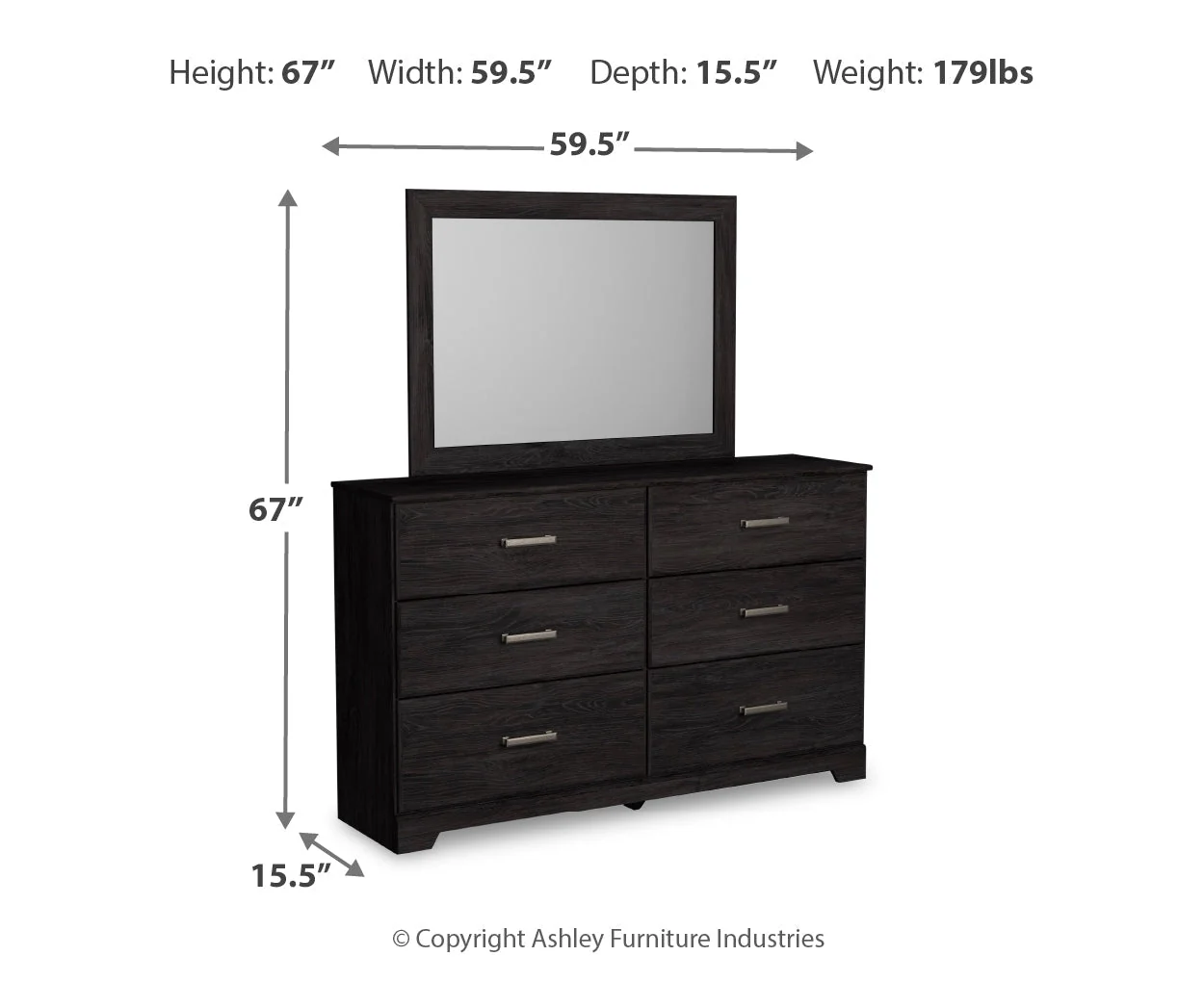 Belachime Dresser and Mirror - Image 3