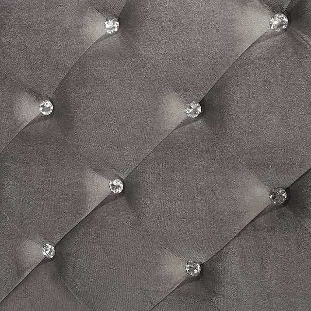 Belleterre Gray/Silver & Mirrored Queen Panel Bed - Image 4