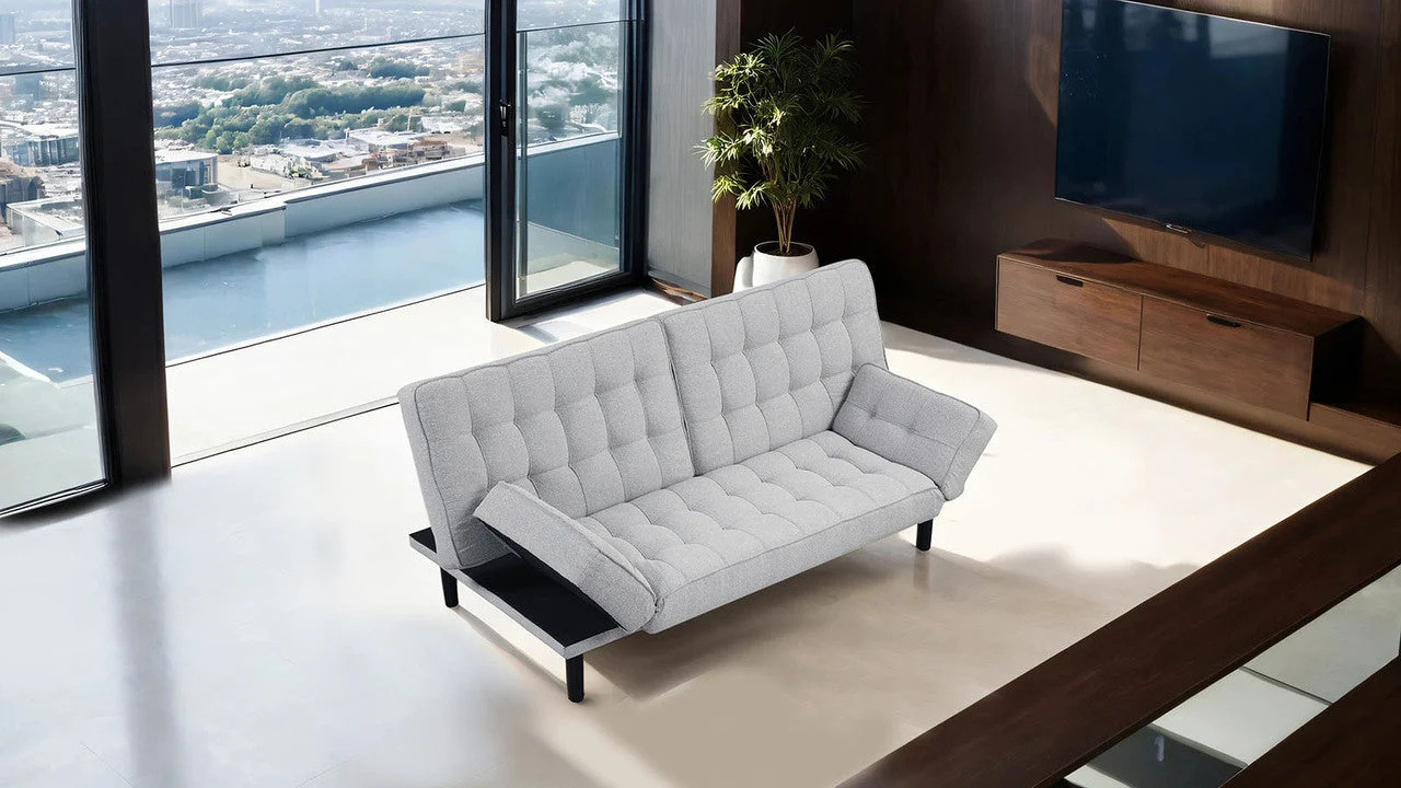 Bellevue Light Gray Futon Sofa - Image 2