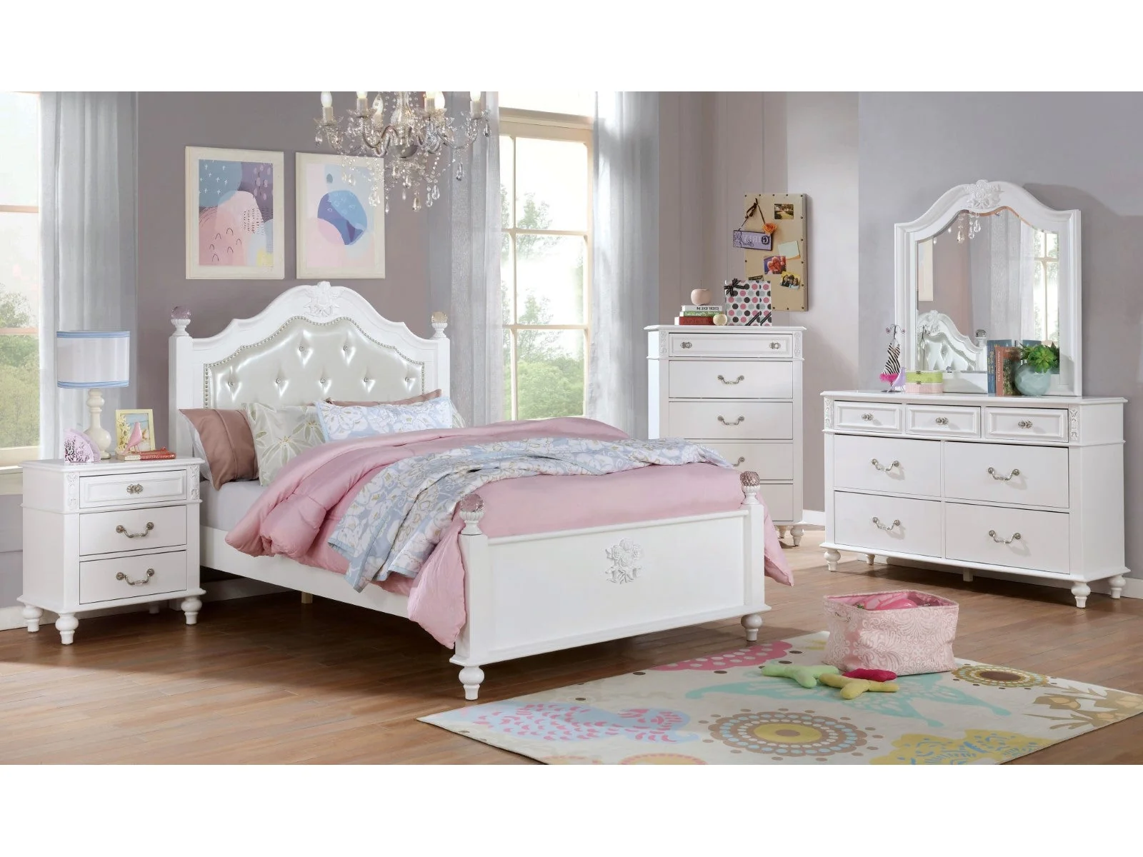 Belva White 4 Pc. Twin Bedroom Set