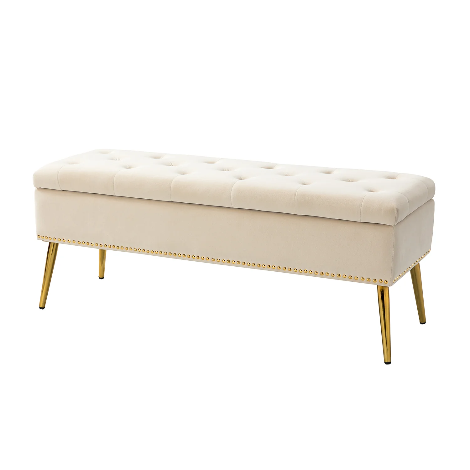 Achilles Storage Bench in Tan - Image 2