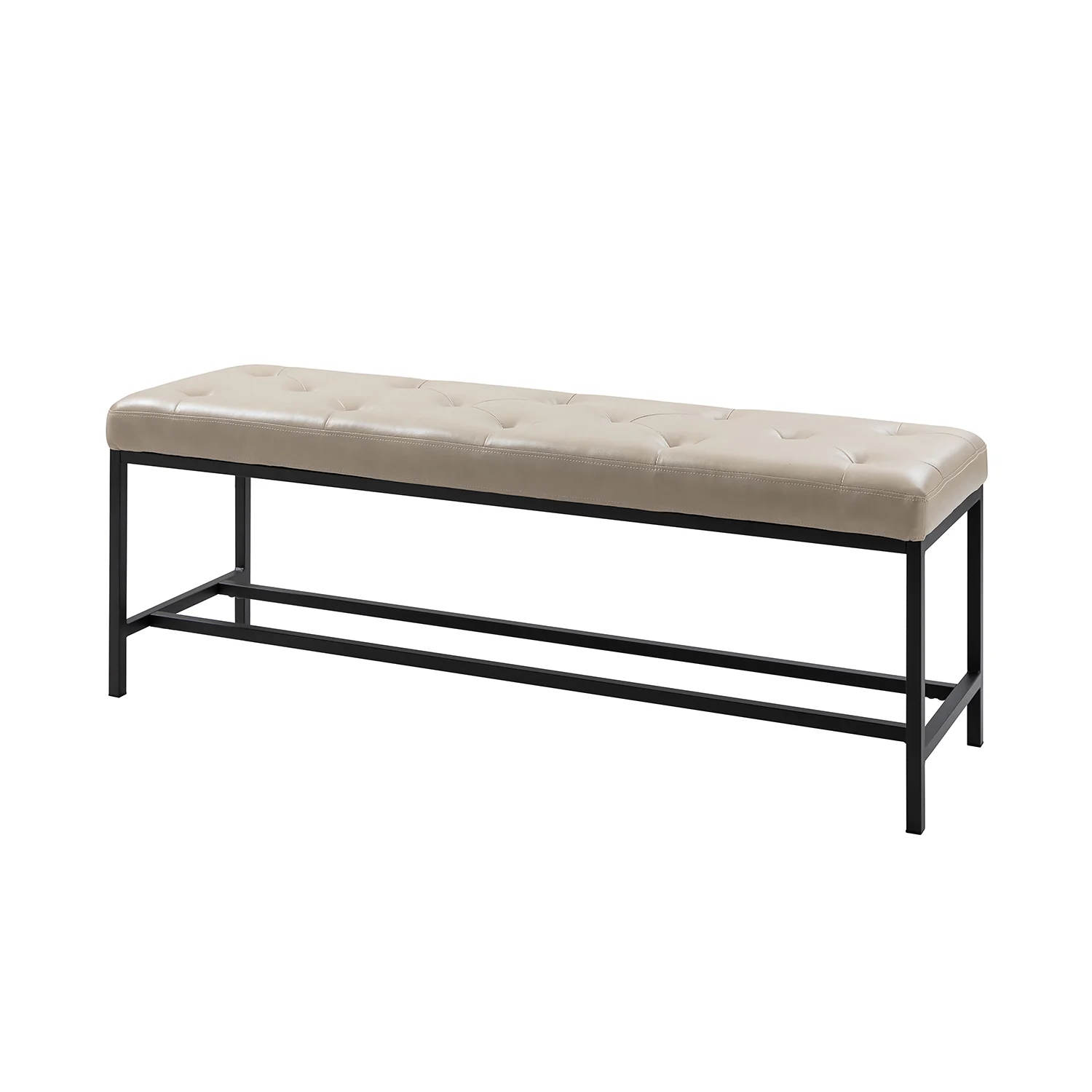 Jakob Upholstered Bench in Beige - Image 2