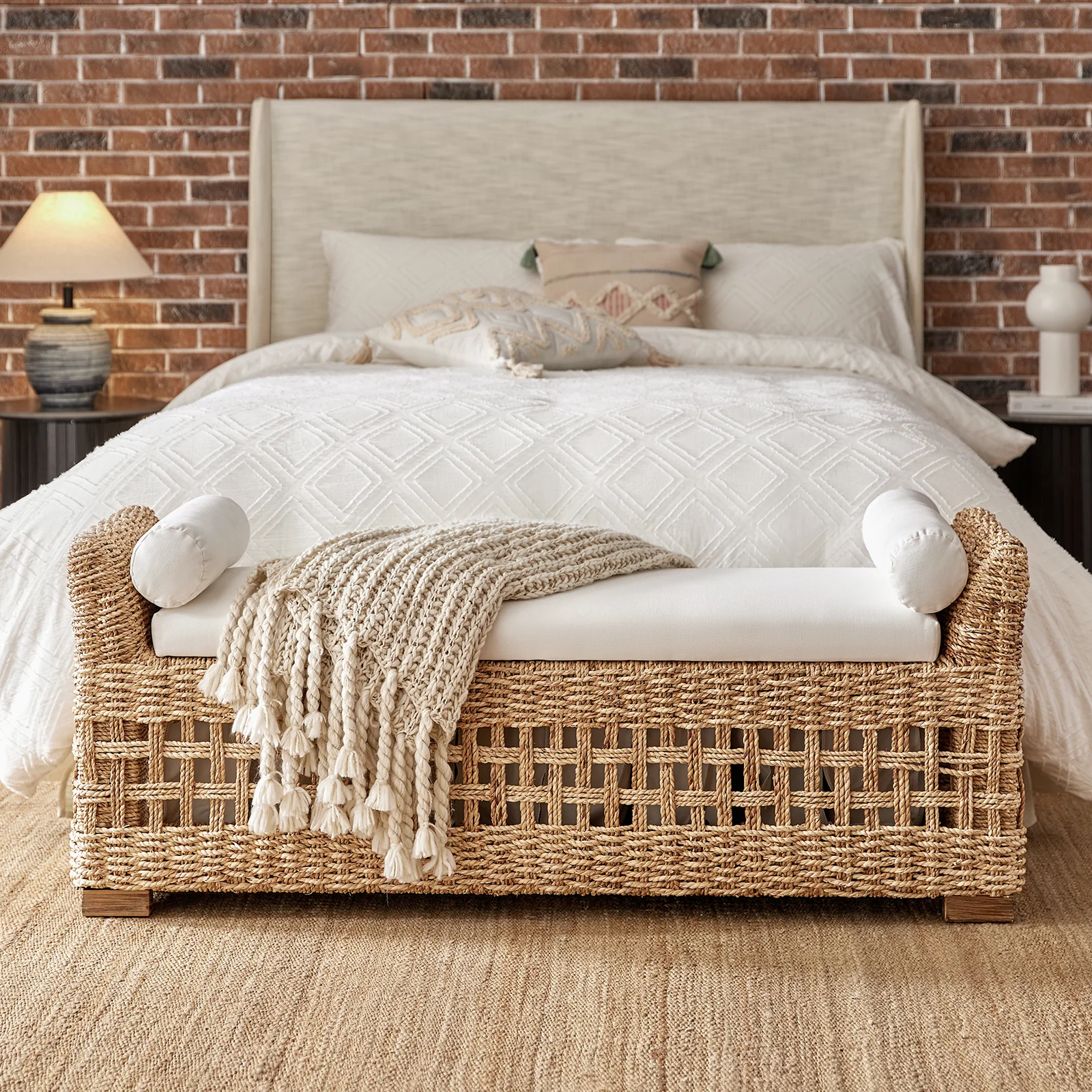 Anton Ratten Storage Bench in Natural - Image 2
