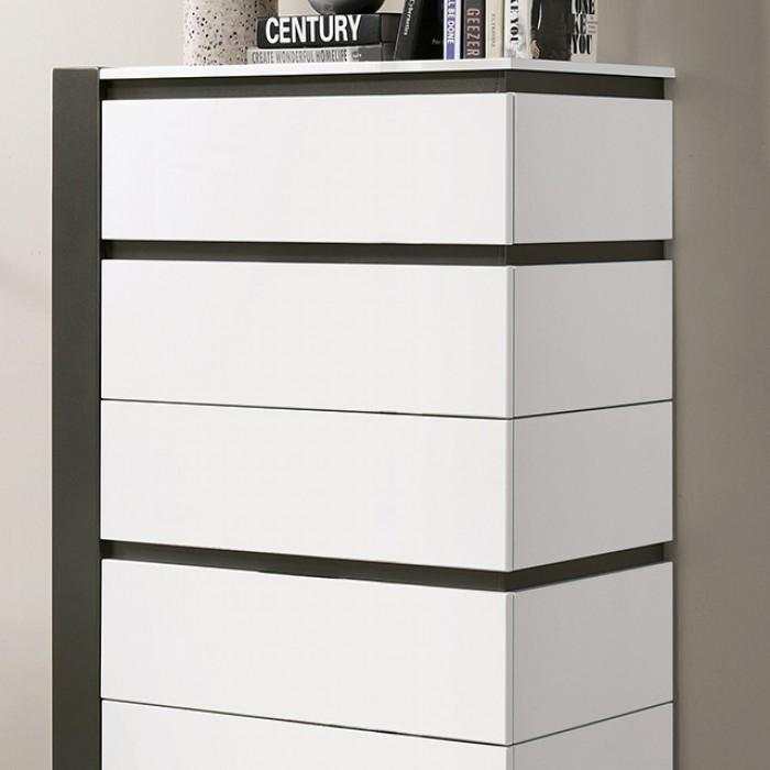 Birsfelden White & Metallic Gray Chest - Image 2