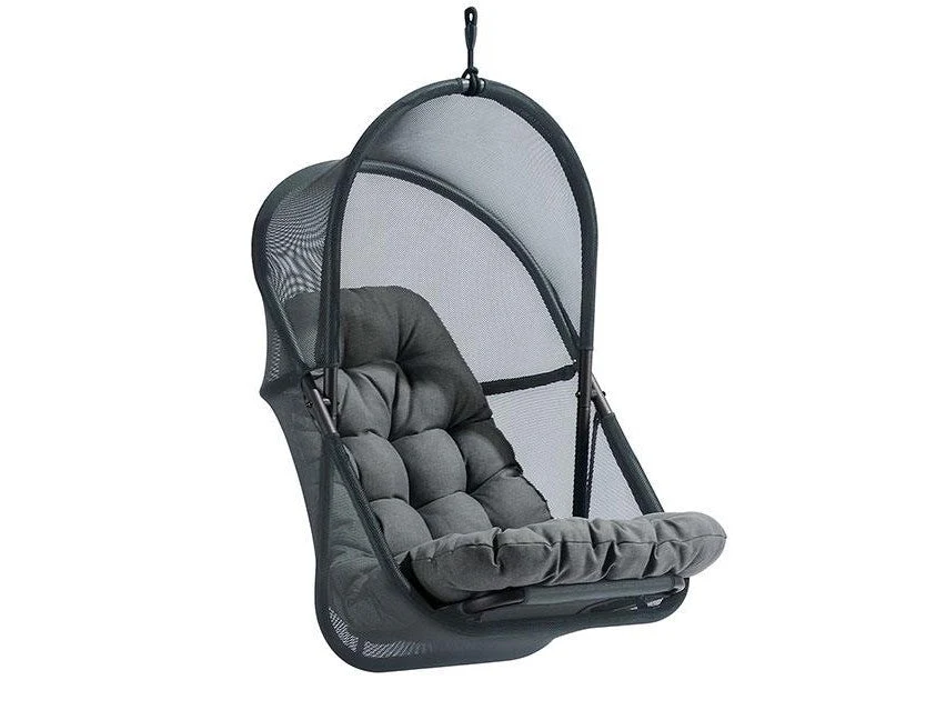 Breeze Dark Gray Outdoor Swing Chair w/Stand