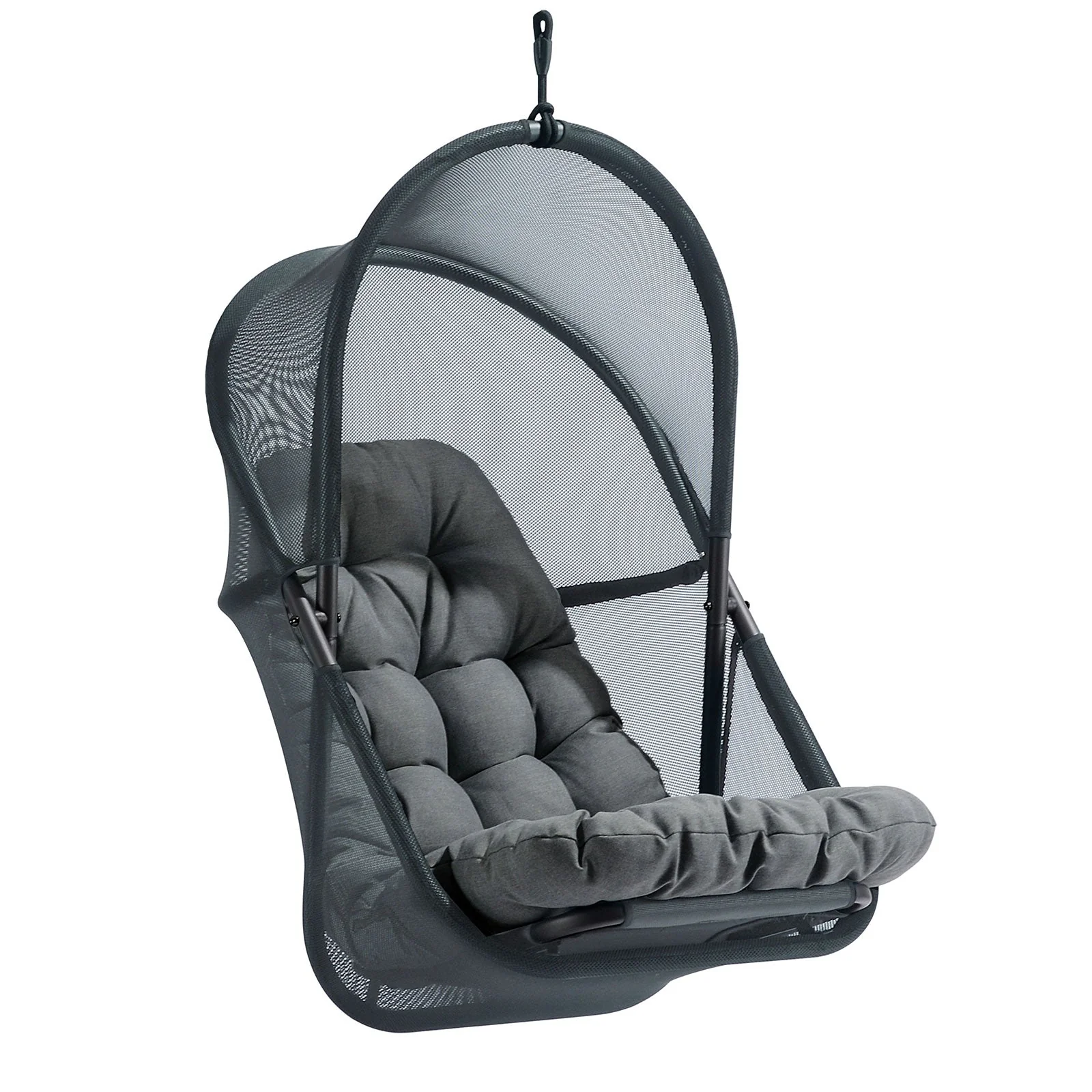 Breeze Dark Gray Outdoor Swing Chair w/Stand - Image 2