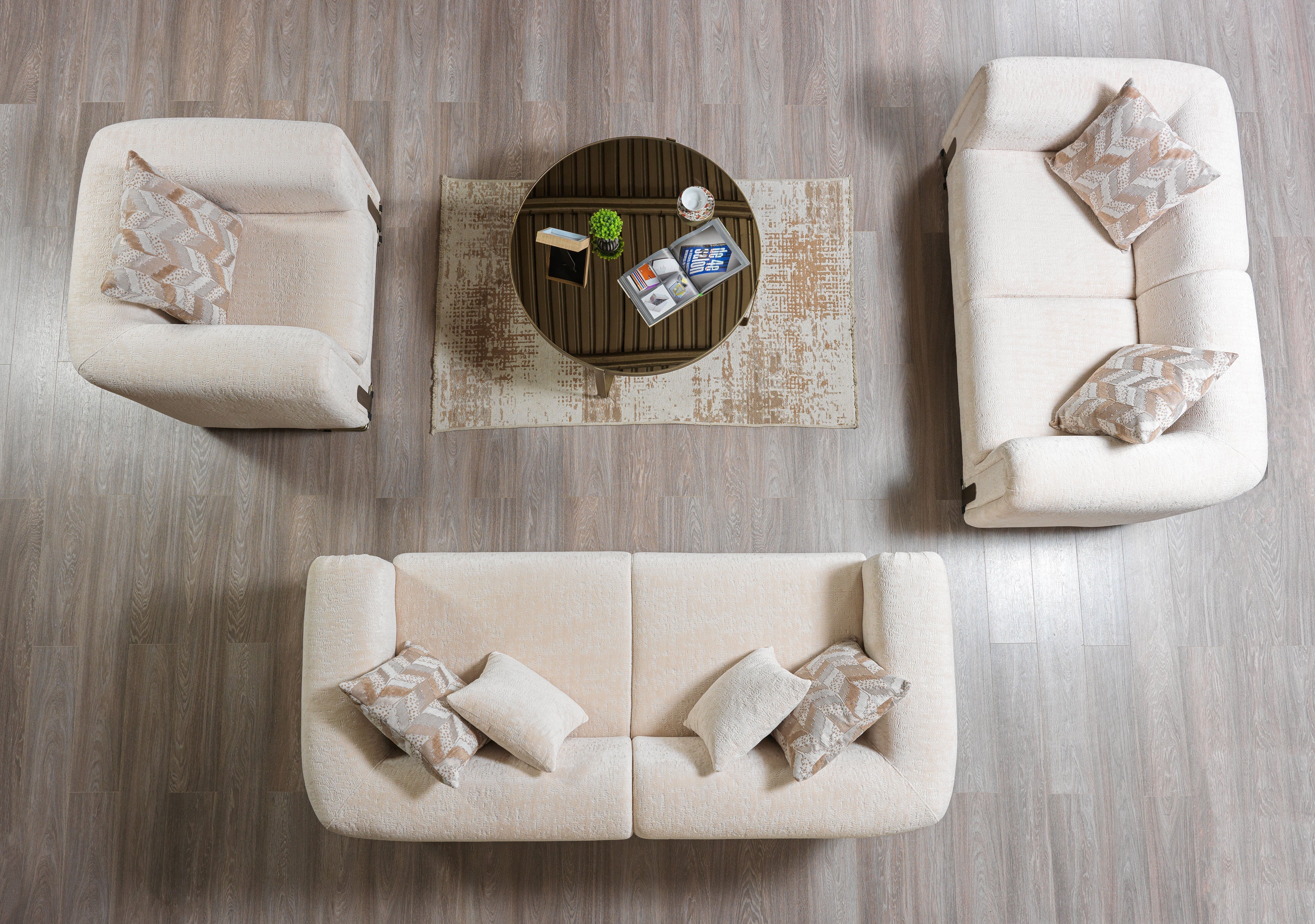 Brenda Ivory Boucle Chair - Image 3