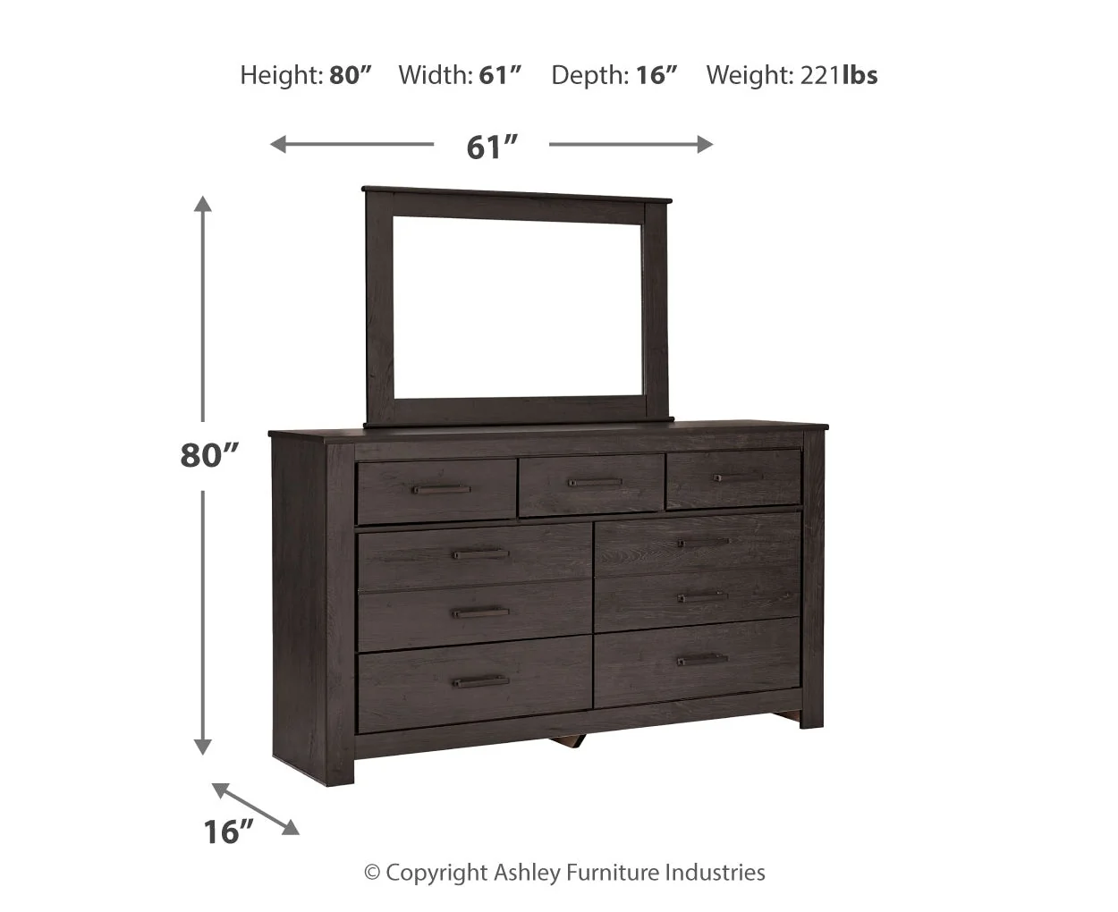 Brinxton Dresser and Mirror - Image 4