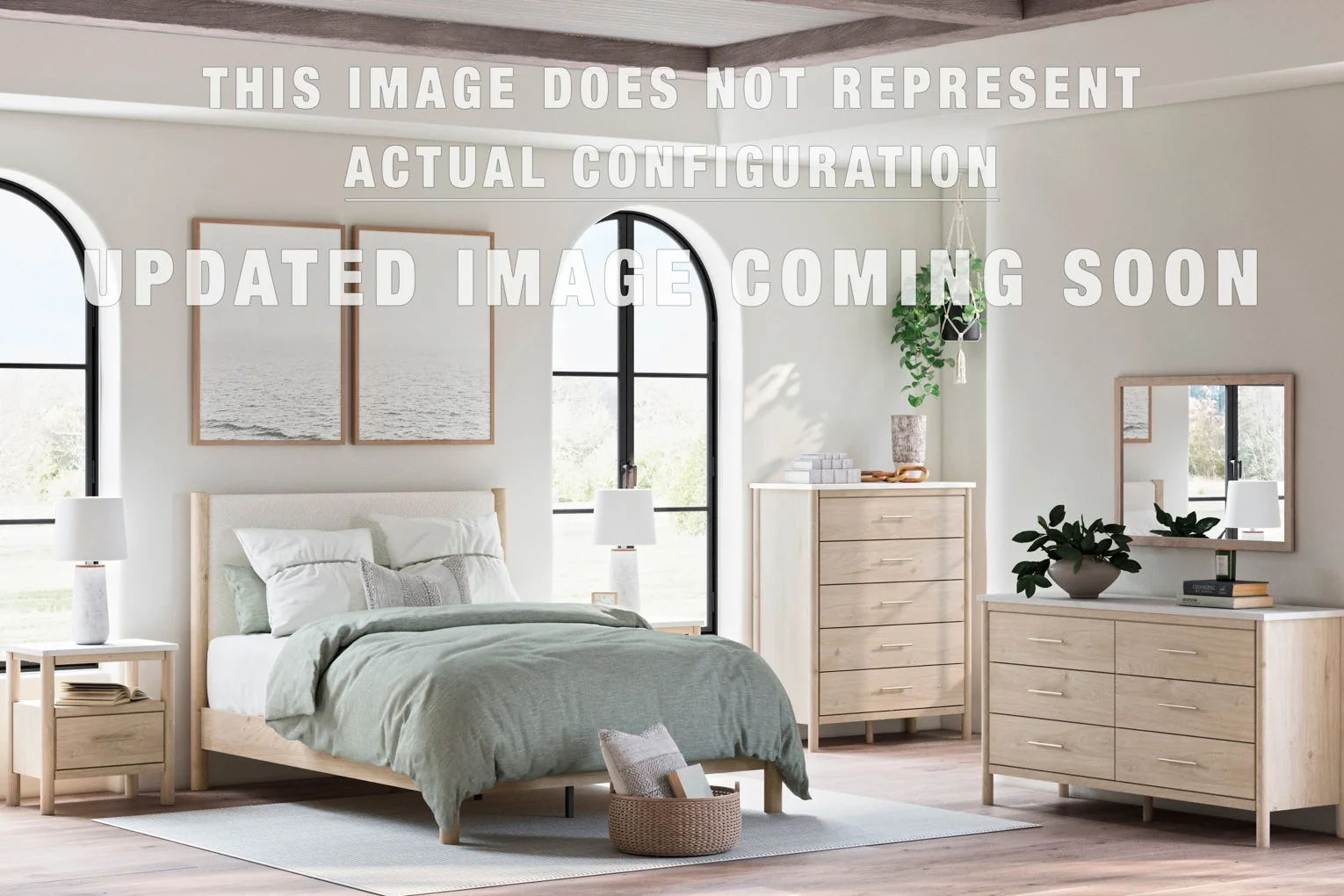 Cadmori Upholstered Panel Bed Bedroom Set - Image 2