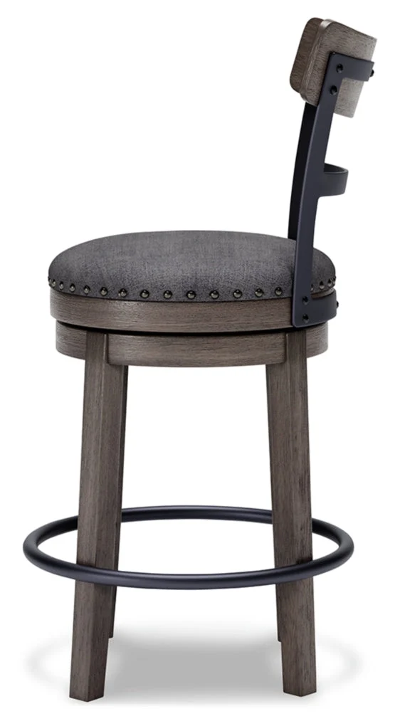 Caitbrook Upholstered Swivel Barstool - Image 9