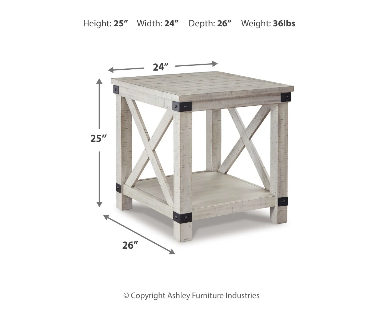 Carynhurst Rectangular End Table - Image 8