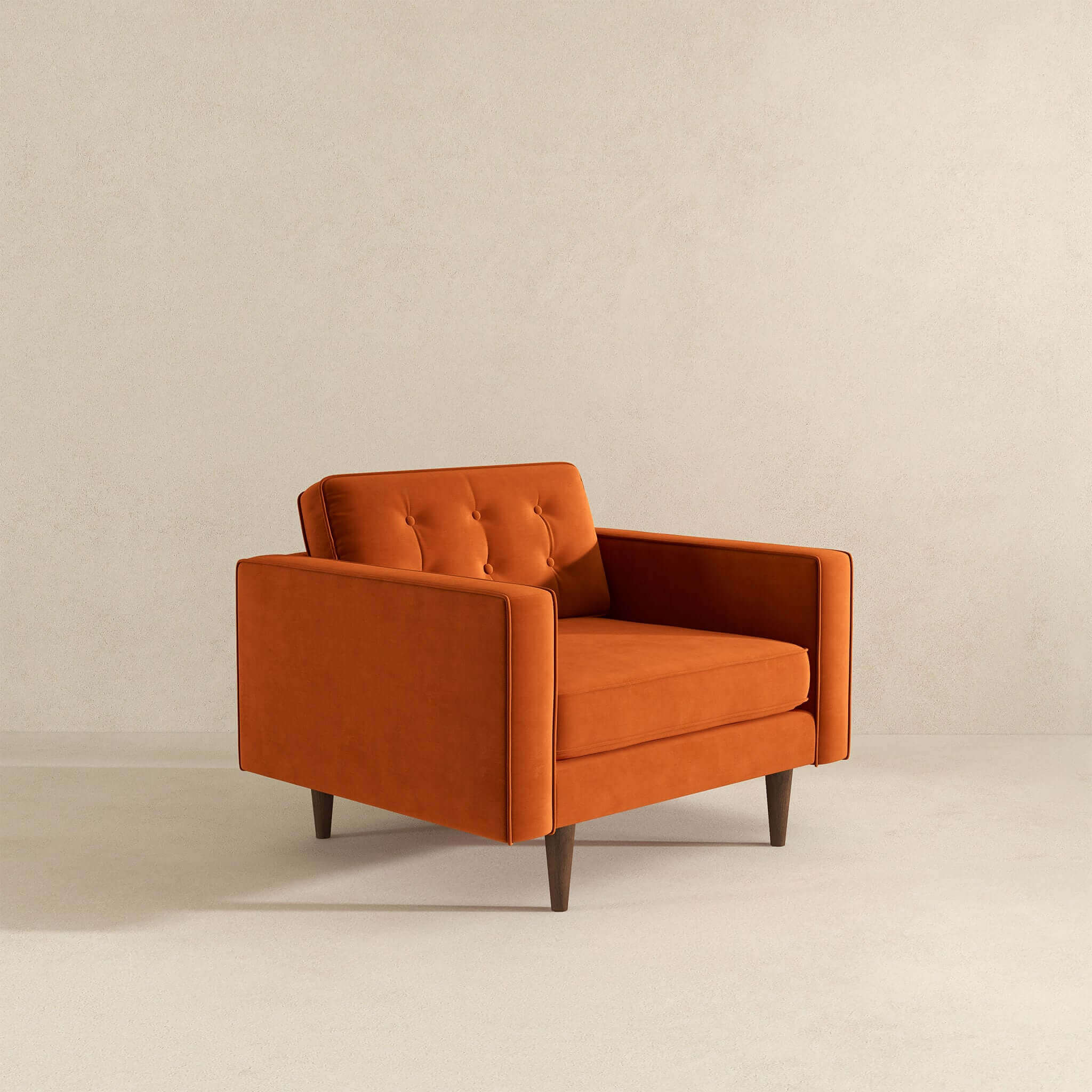 Casey Burnt Orange Velvet Lounge Chair - Image 5
