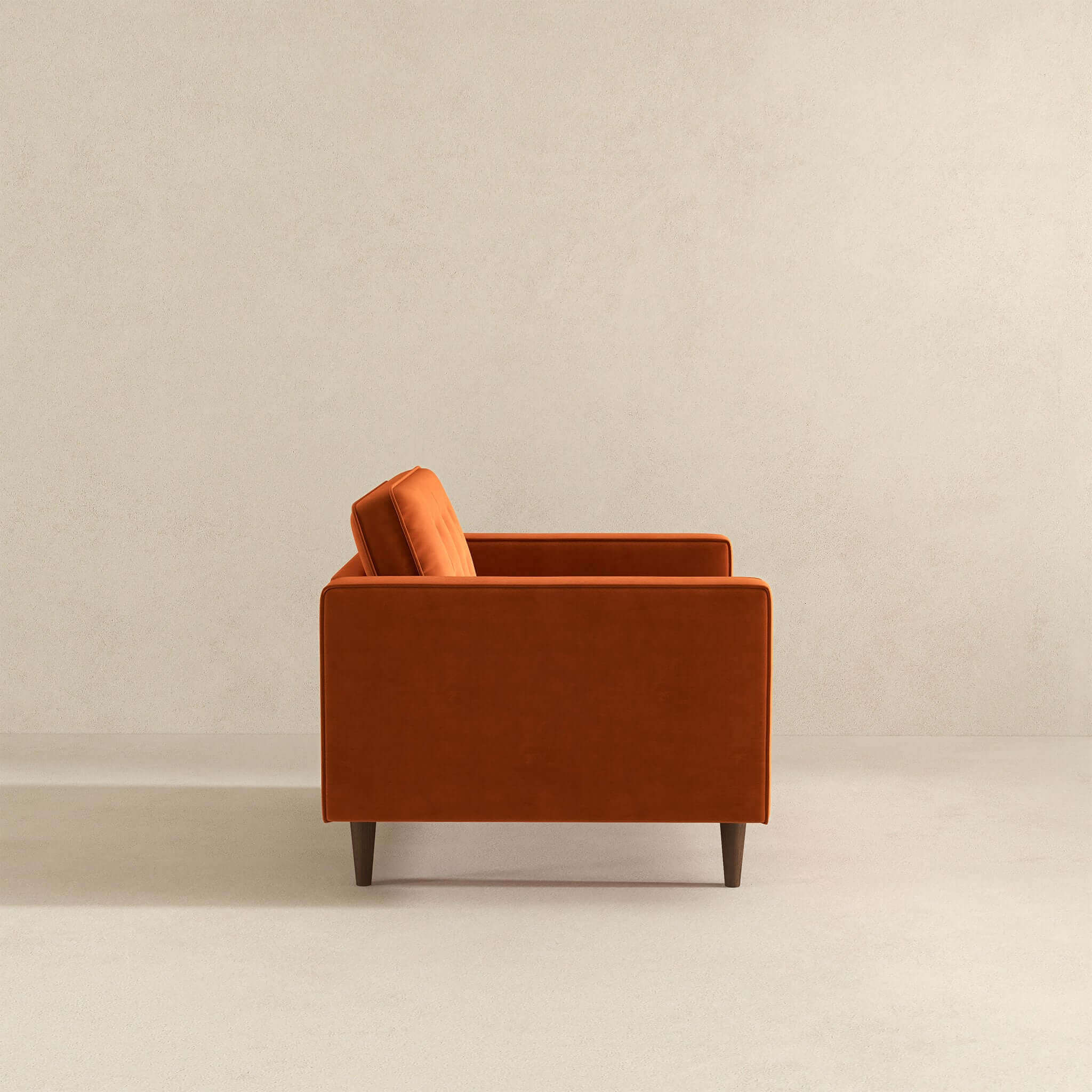 Casey Burnt Orange Velvet Lounge Chair - Image 6