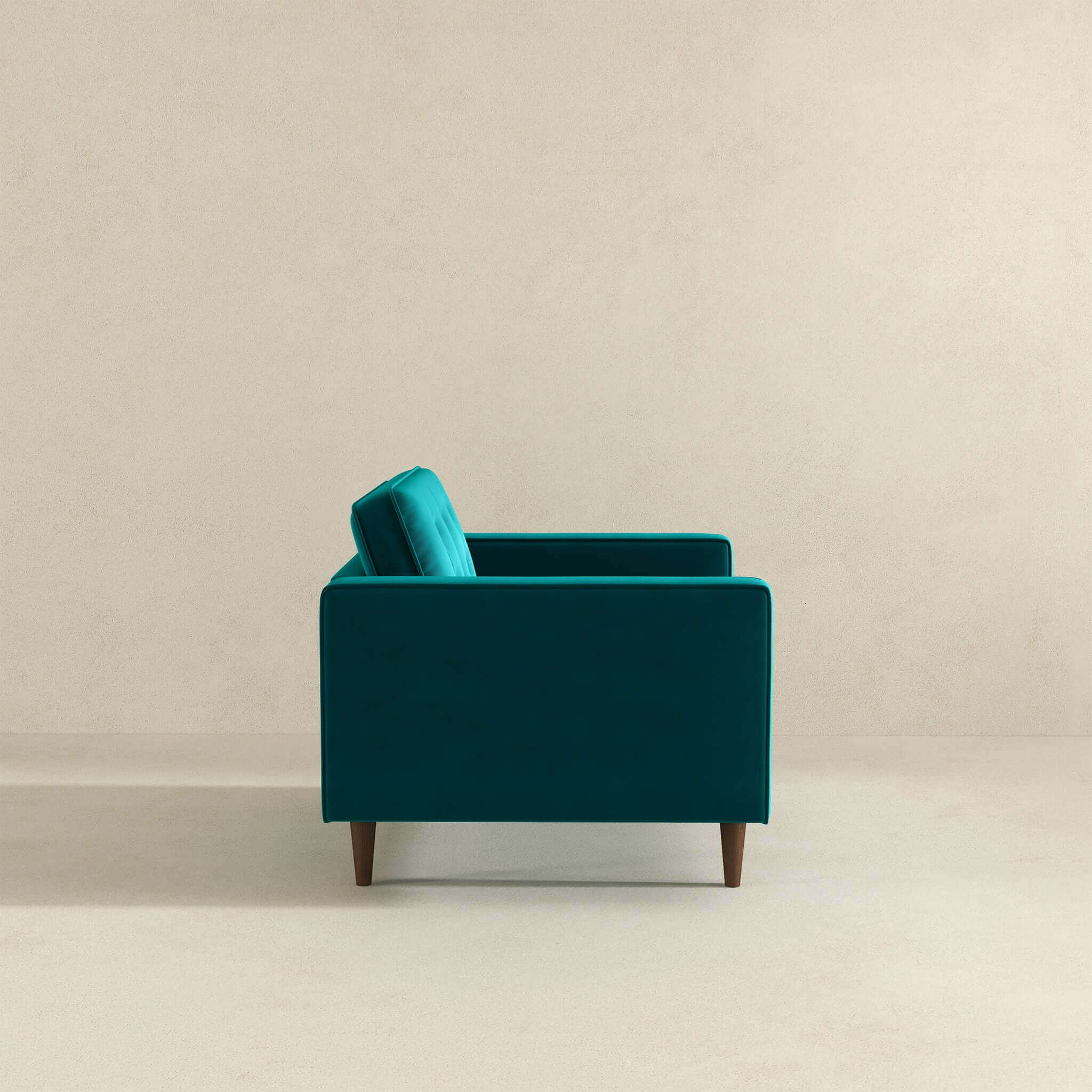 Casey Teal Velvet Lounge Chair - Image 4