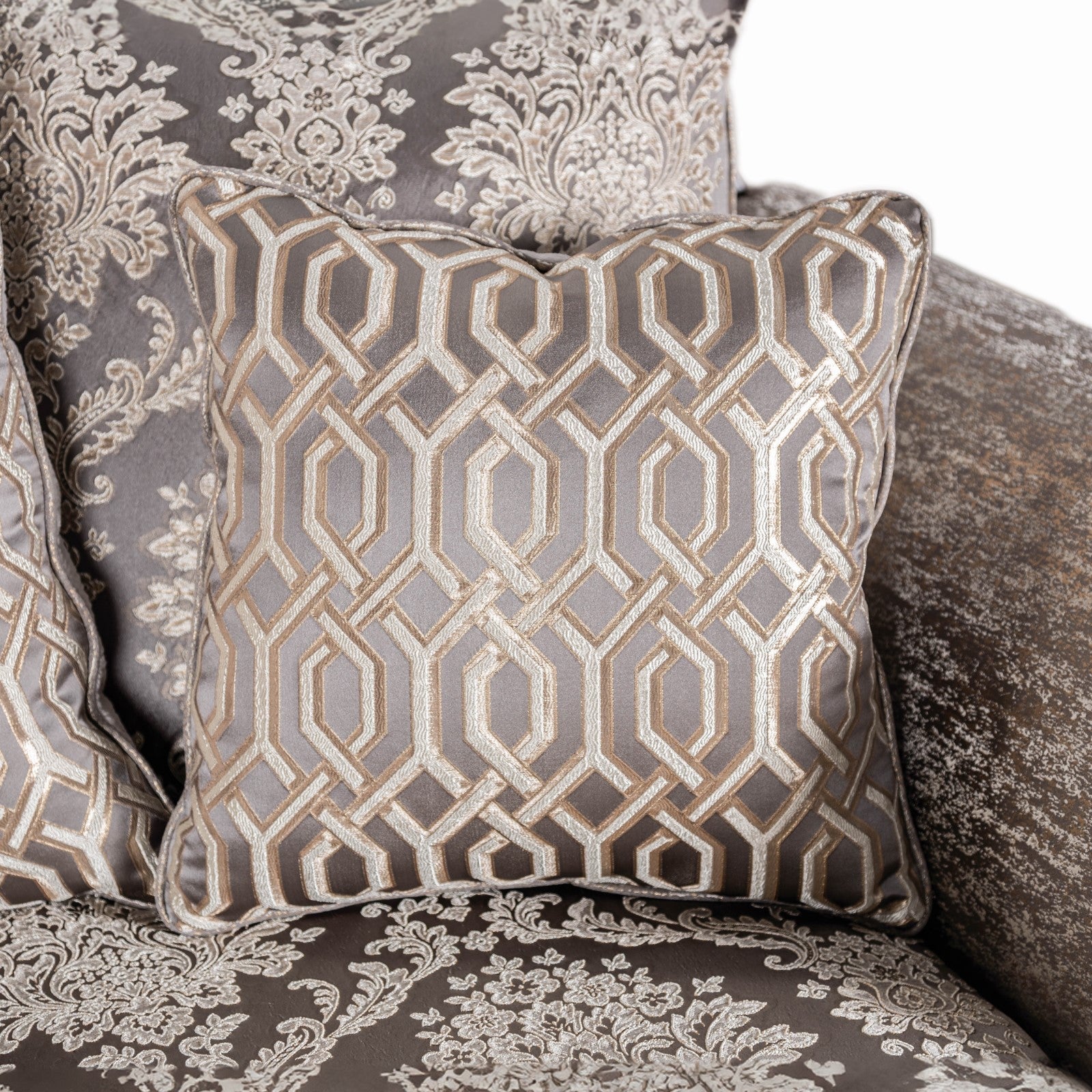 Catalonia Beige/Dark Cherry Loveseat - Image 5