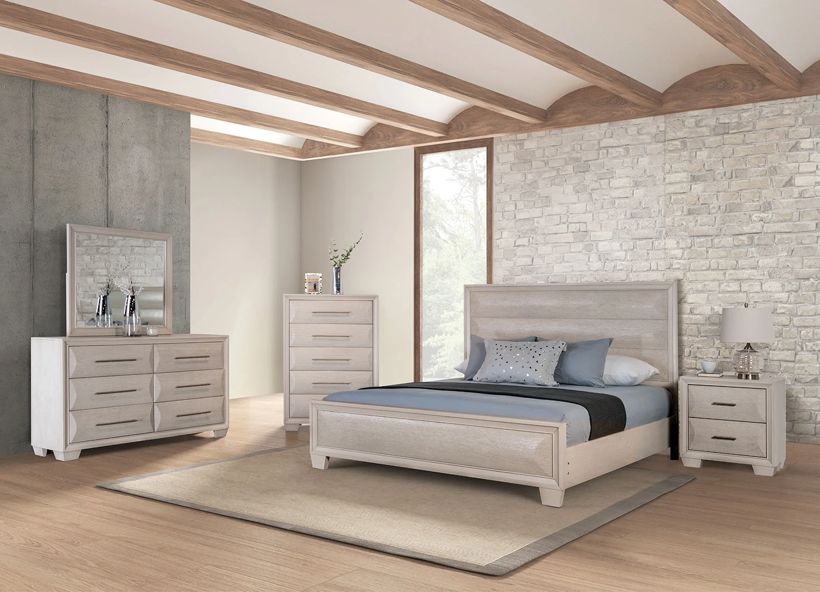 Chemnitz White Eastern King Bed - Image 2
