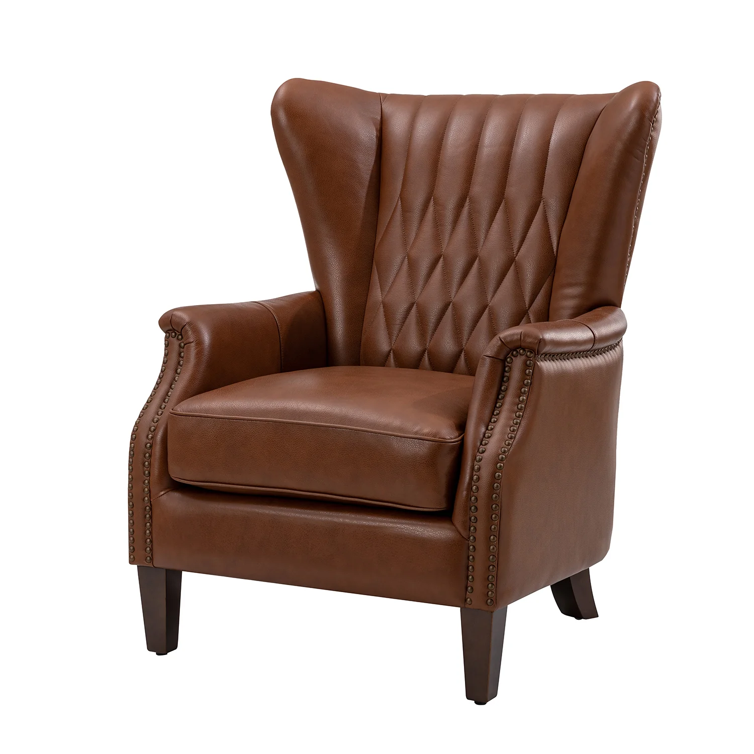 Xaver Genuine Leather Armchair in Brown - Image 2