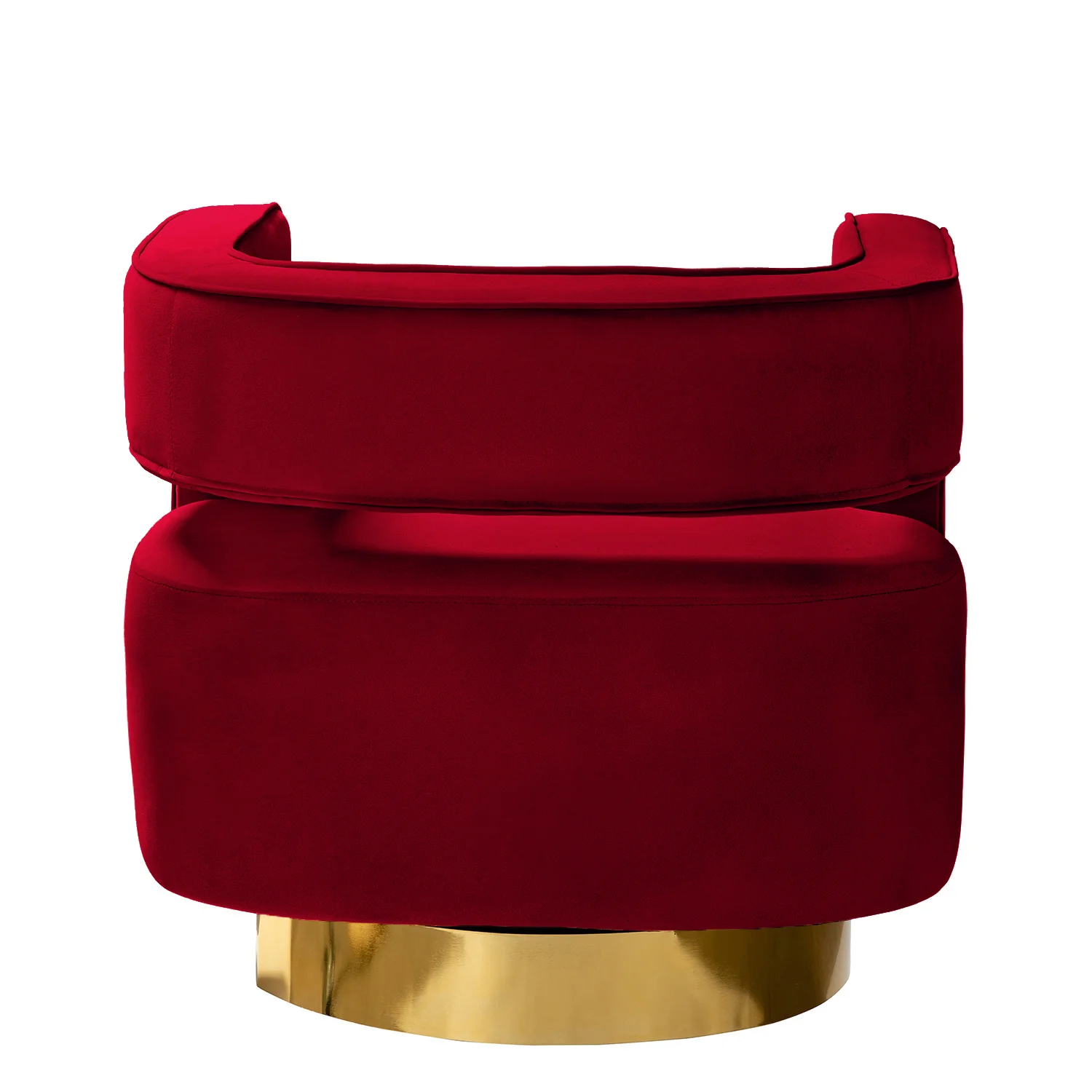 Blanca Swivel Barrel Chair in Red - Image 4