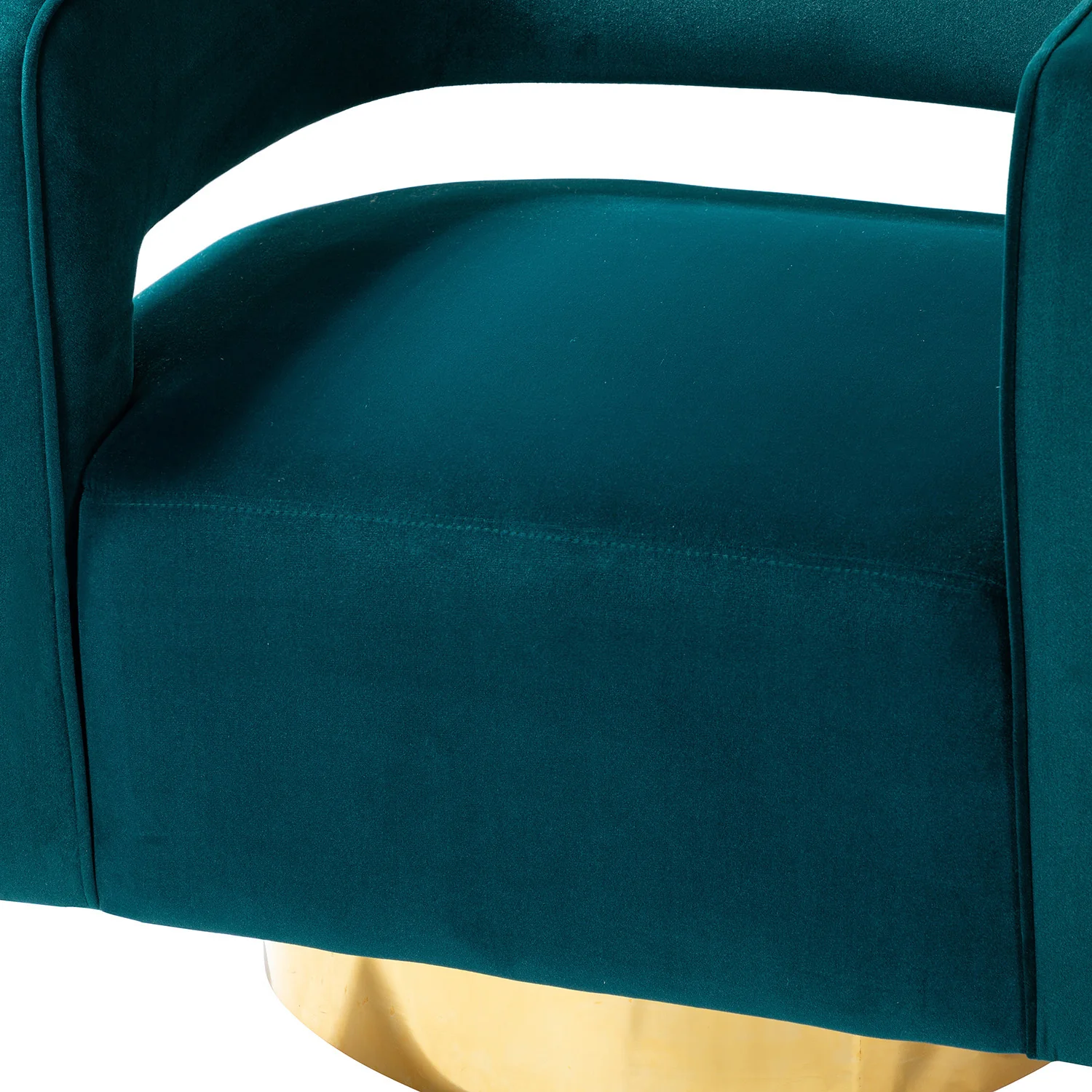 Blanca Swivel Barrel Chair in Teal - Image 5
