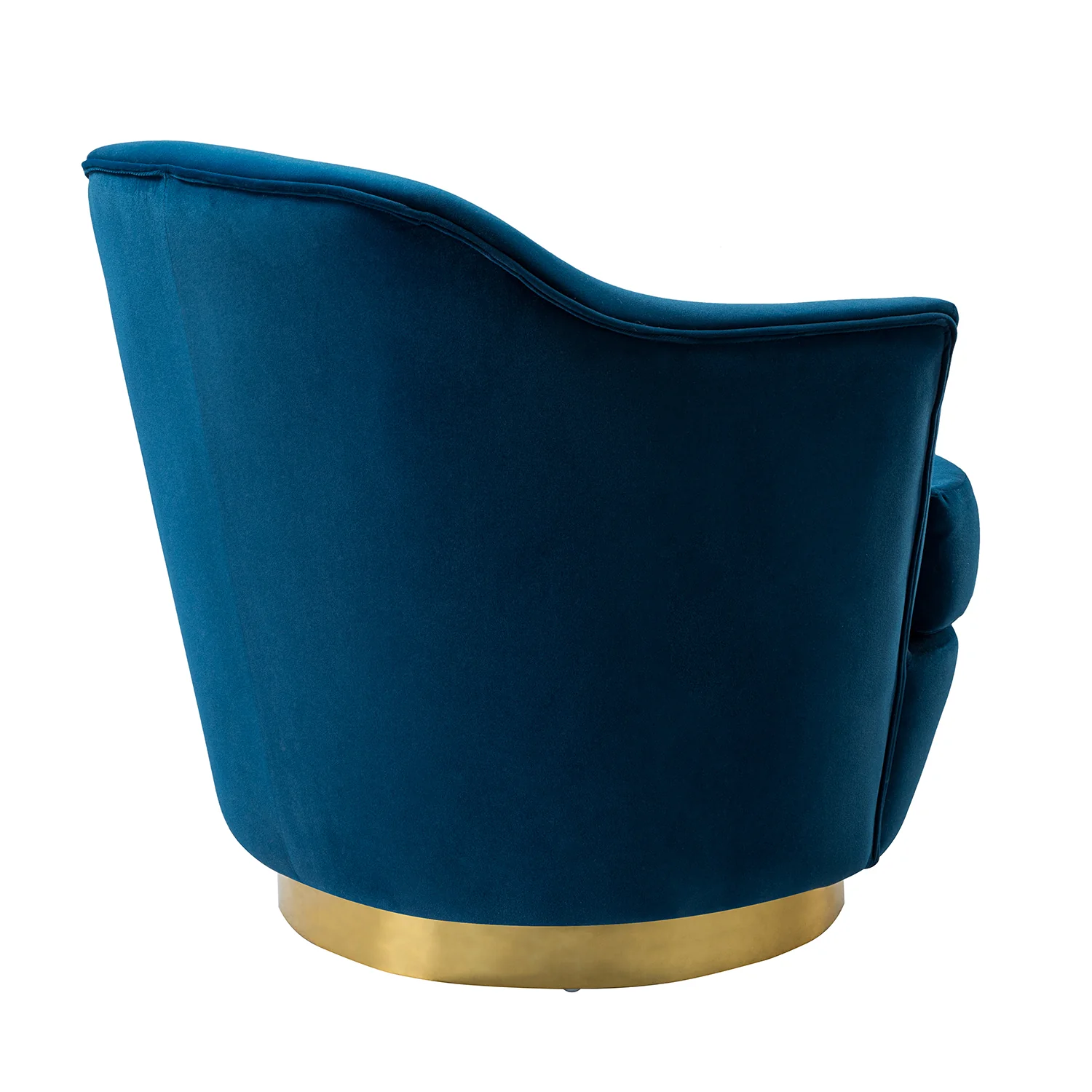 Burkhard Swivel barrel Chair in Navy - Image 3