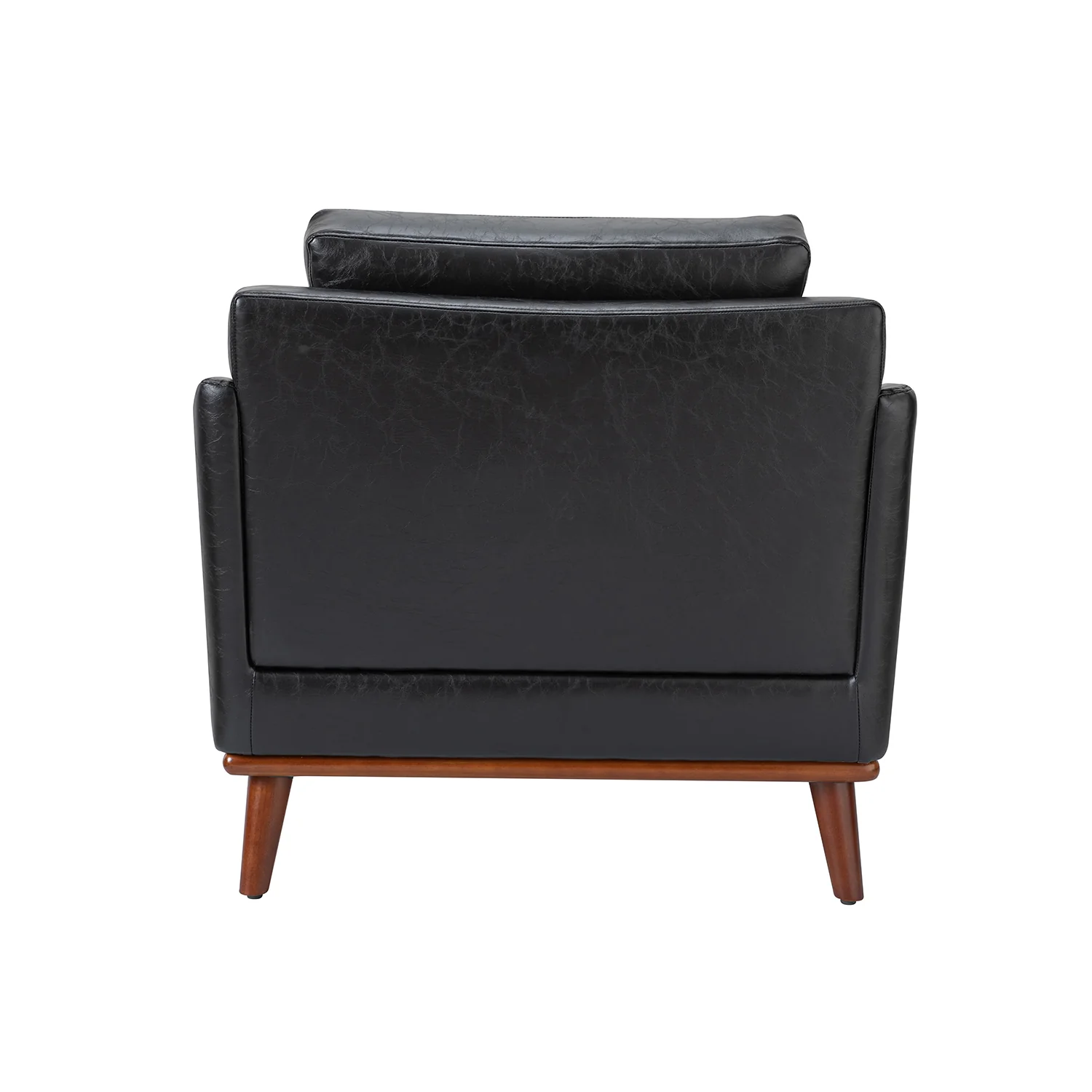 Jerome Vegan Leather Armchair in Black - Image 4