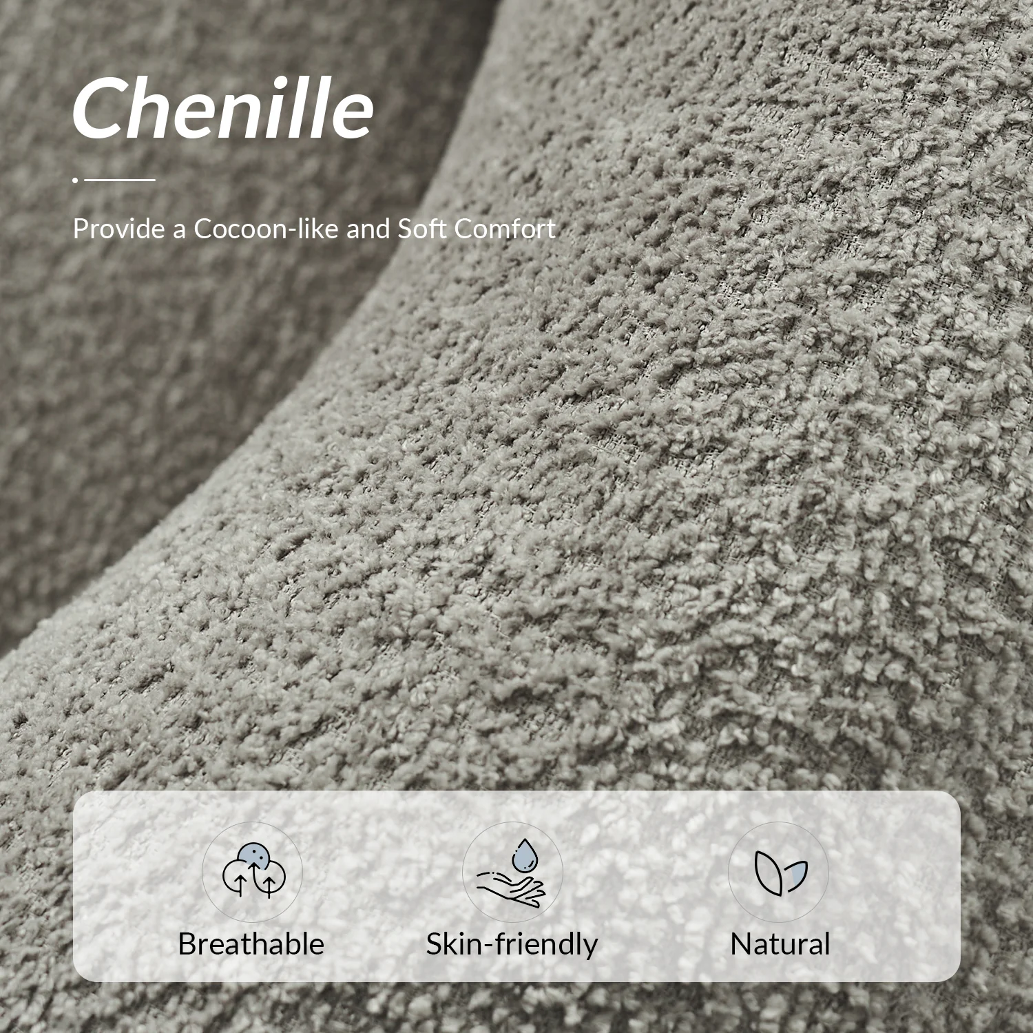 George Modern Boucle Armchair in Grey - Image 3