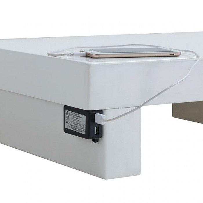 Christie White High Gloss Lacquer Nightstand - Image 3