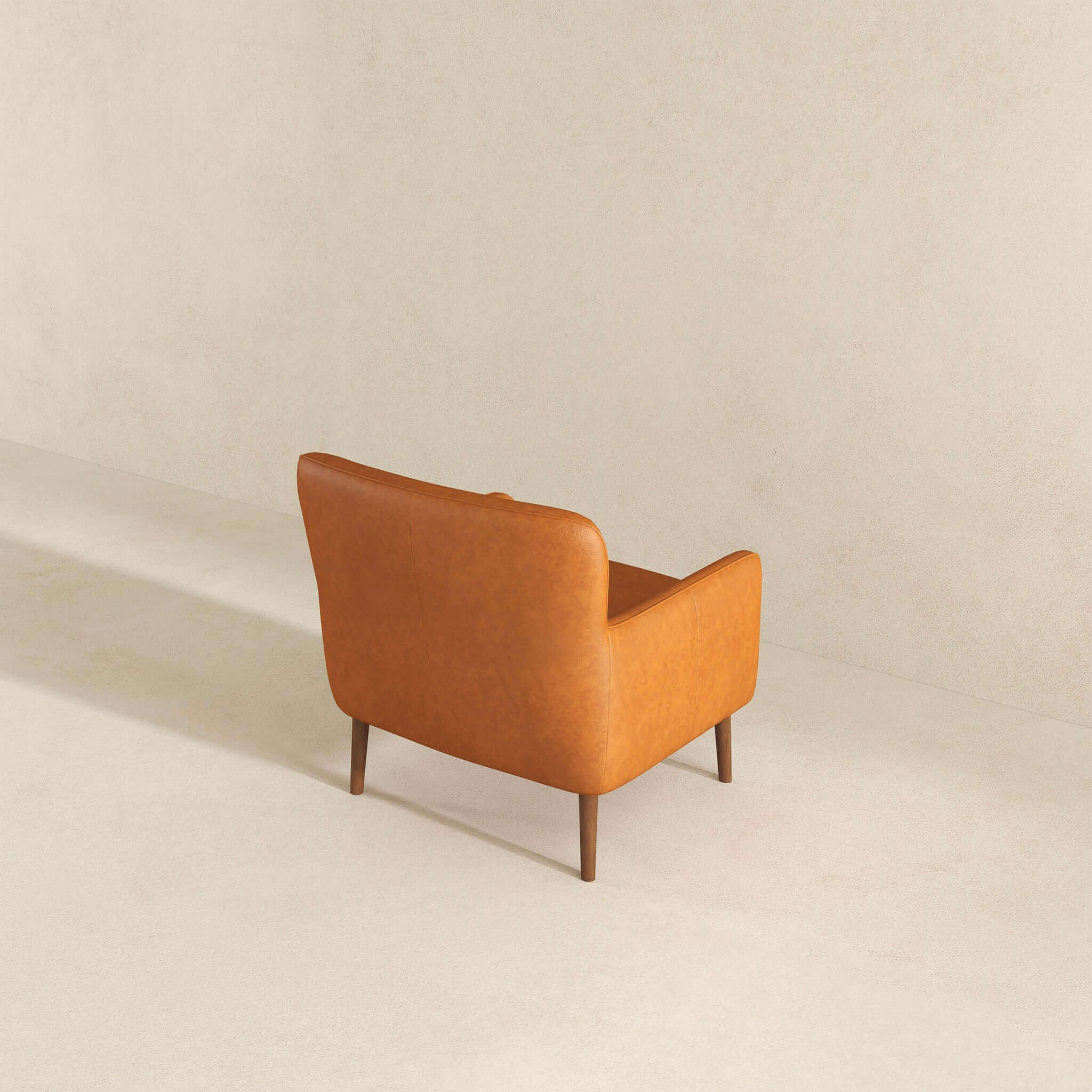 Claire  Genuine Leather Lounge Chair In Tan - Image 6