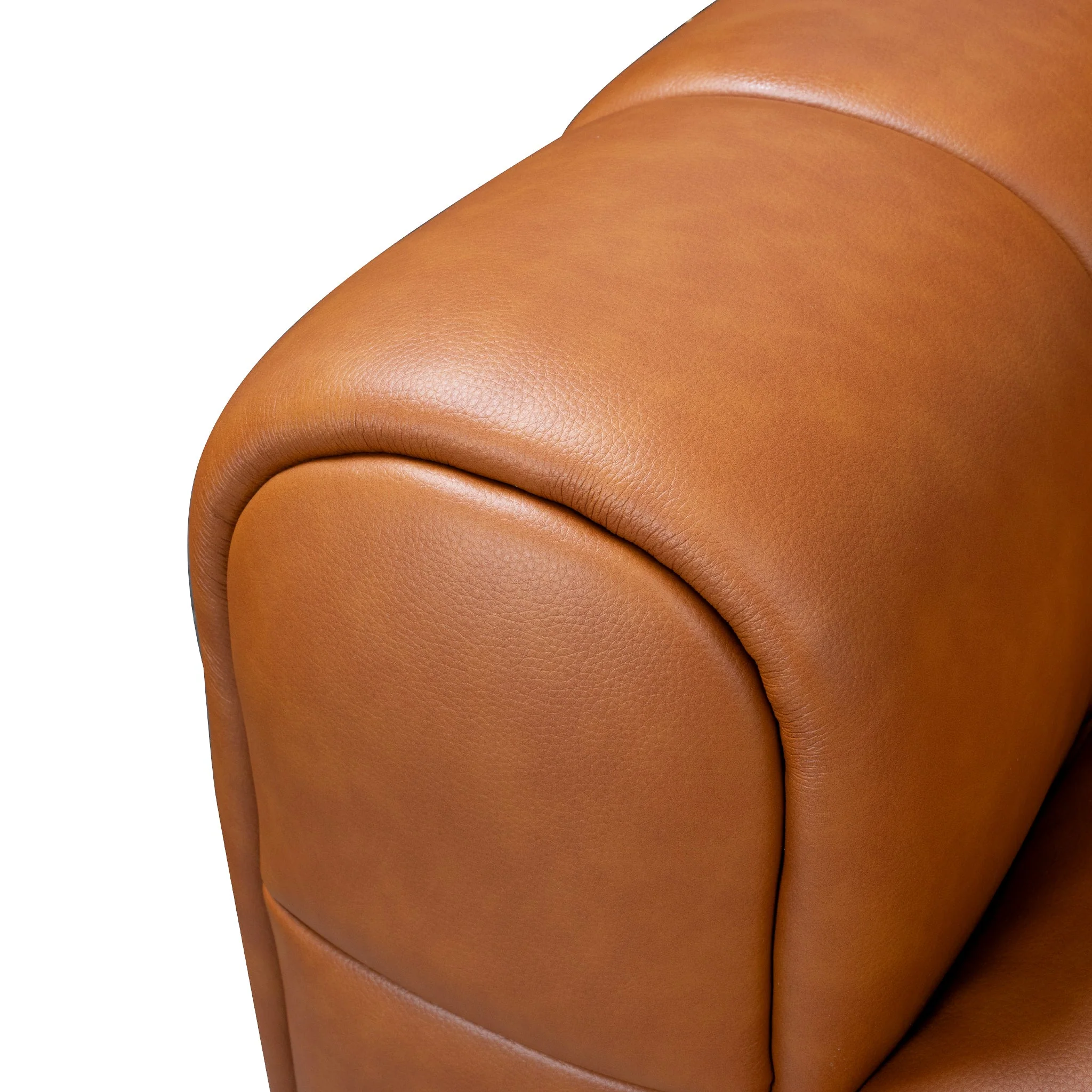 Clark Sectional Right Sofa  - Cognac Leather - Image 4