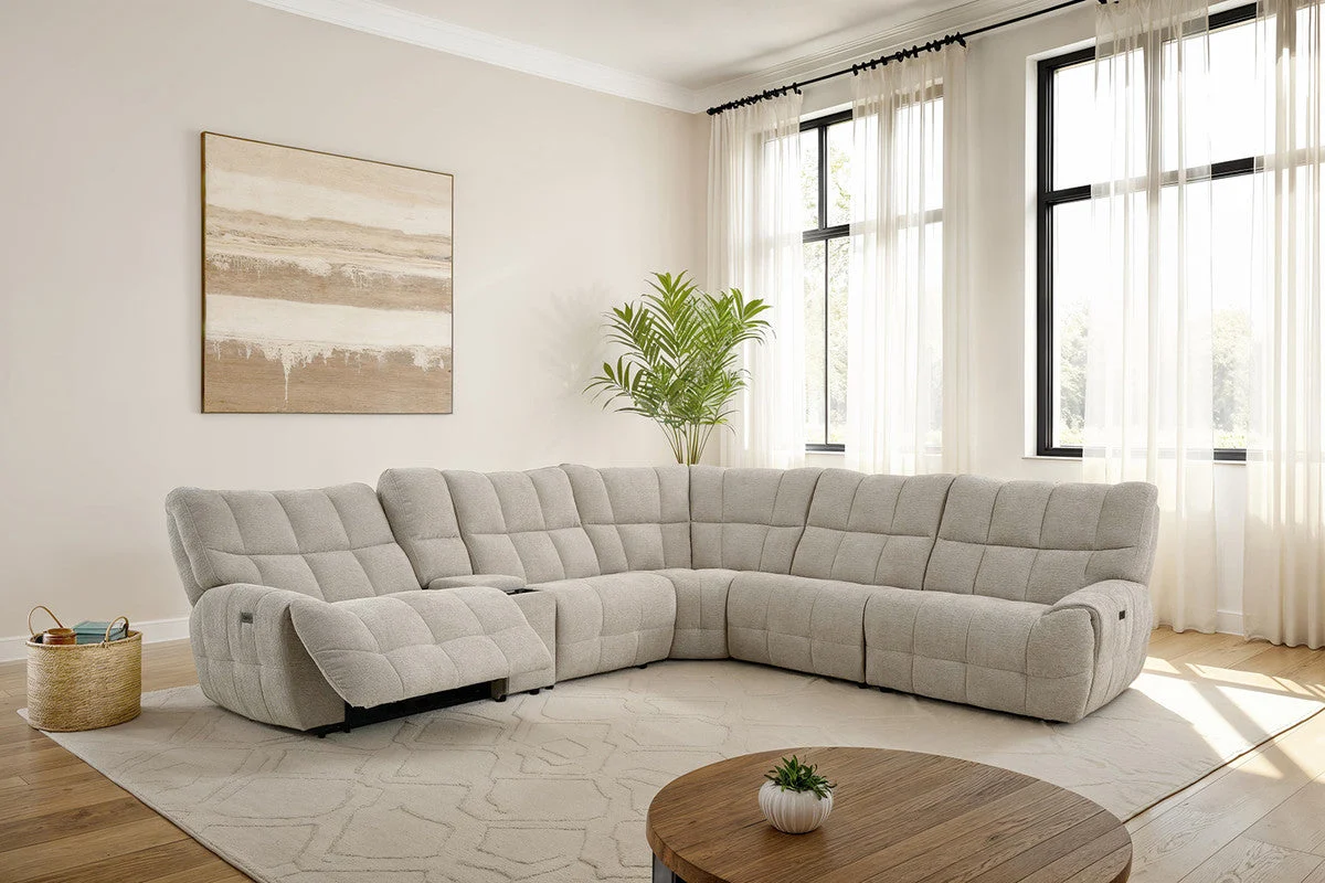 Clemens Beige Power Sectional - Image 2