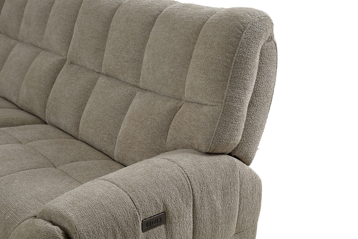 Clemens Beige Power Sectional - Image 4