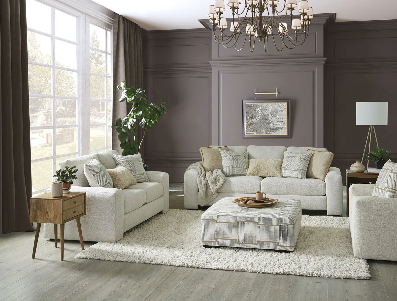 Cochrane Beige Ottoman - Image 2