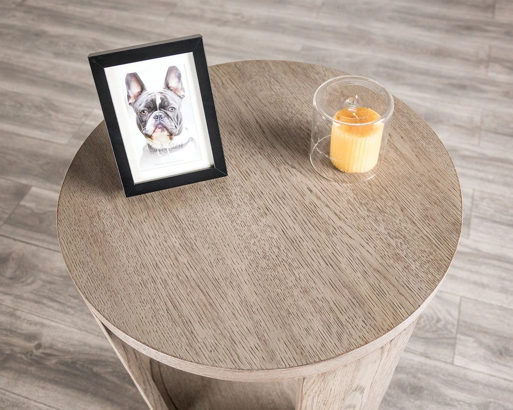 Conisbrough Oak Round End Table - Image 3