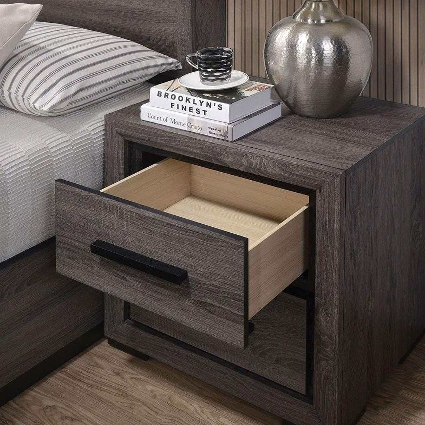 Conwy Gray Nightstand - Image 2