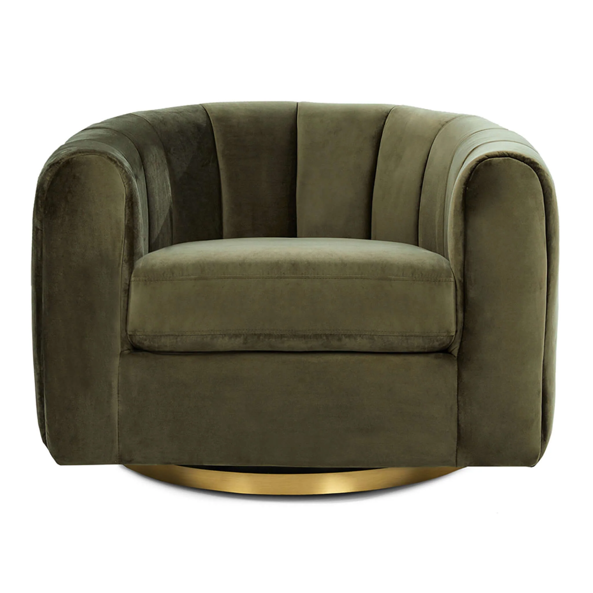 Cosey Green Velvet Swivel Chair - Image 7